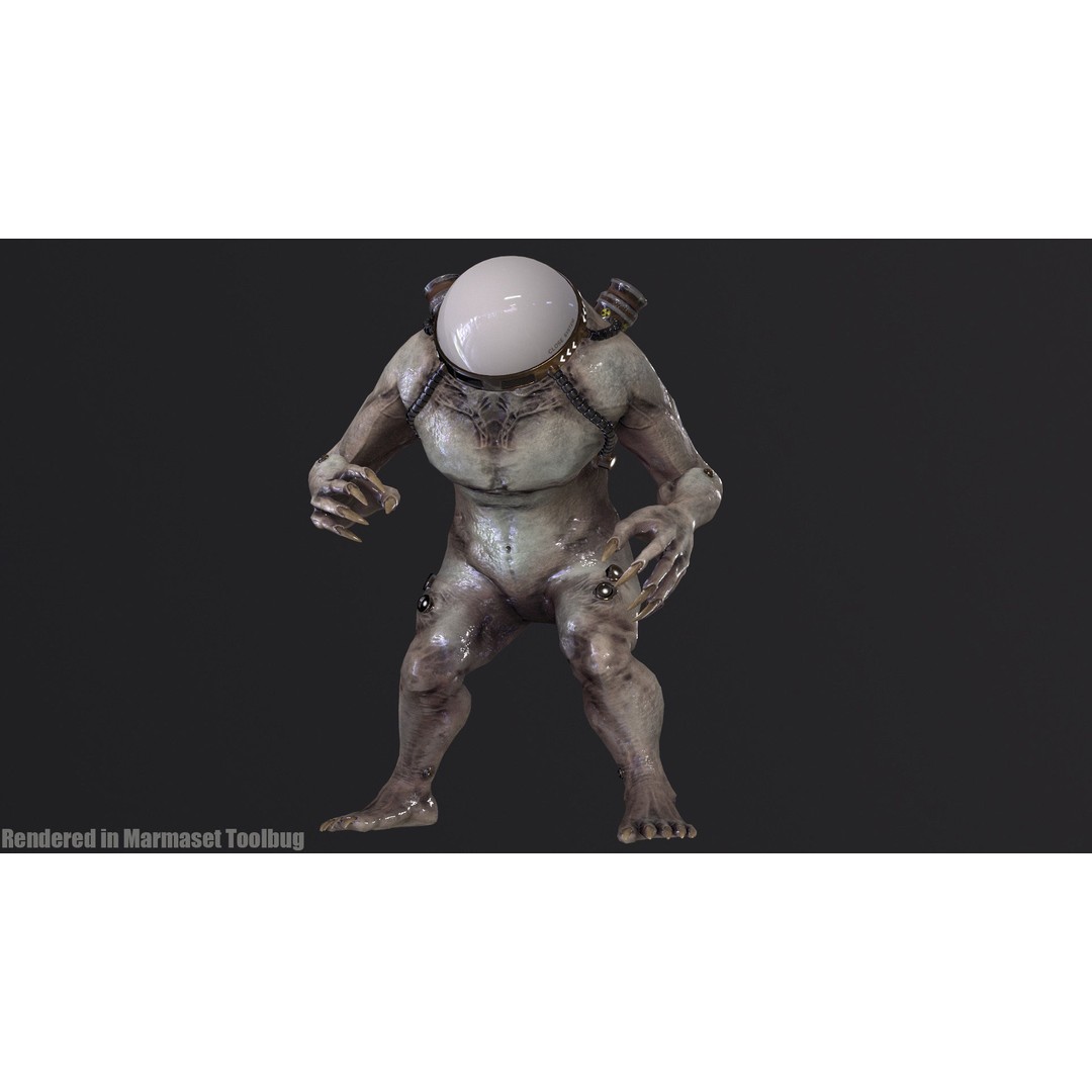 Cyborg 3D Model – Low Poly Animated Character for Games, FBX - View 29