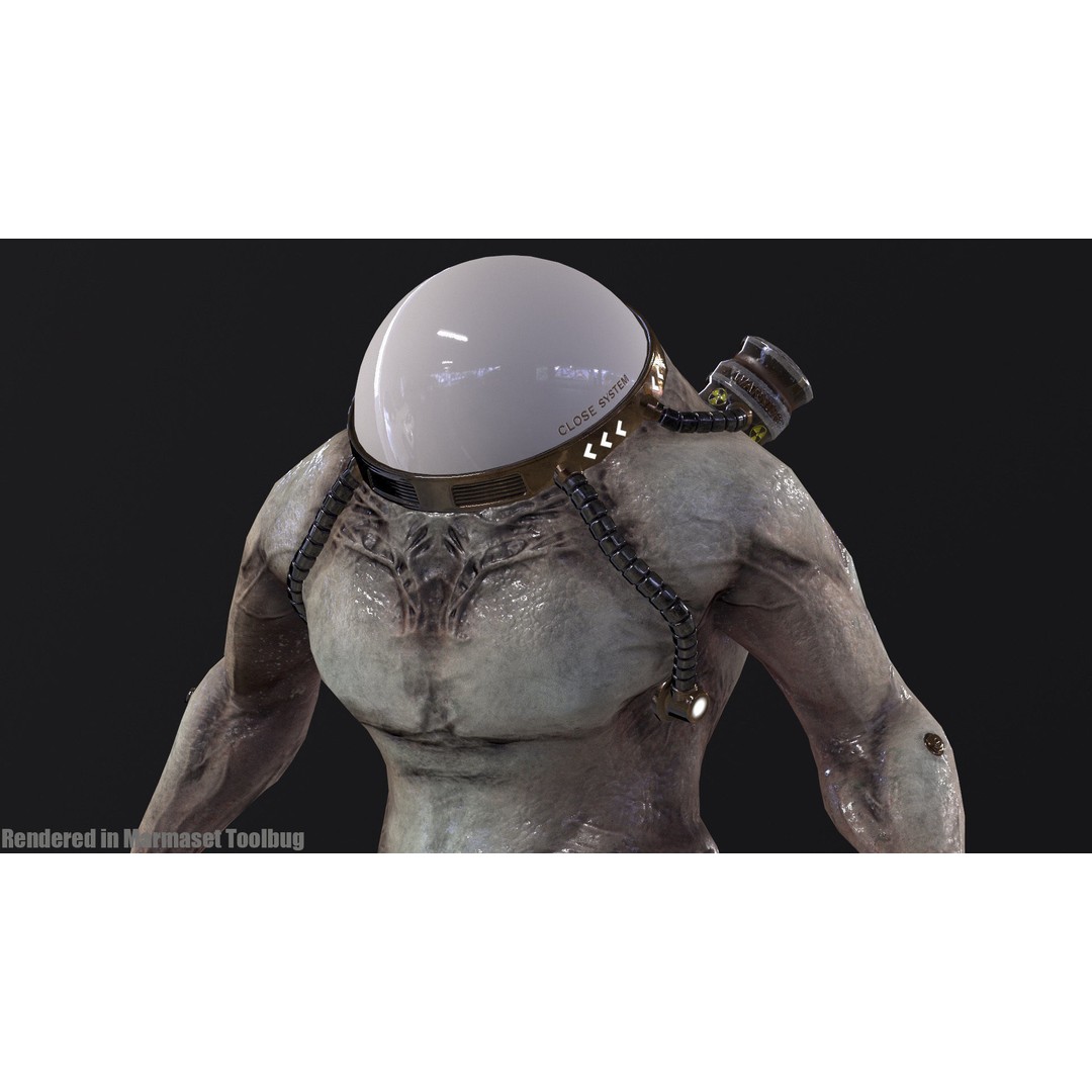 Cyborg 3D Model – Low Poly Animated Character for Games, FBX - View 3