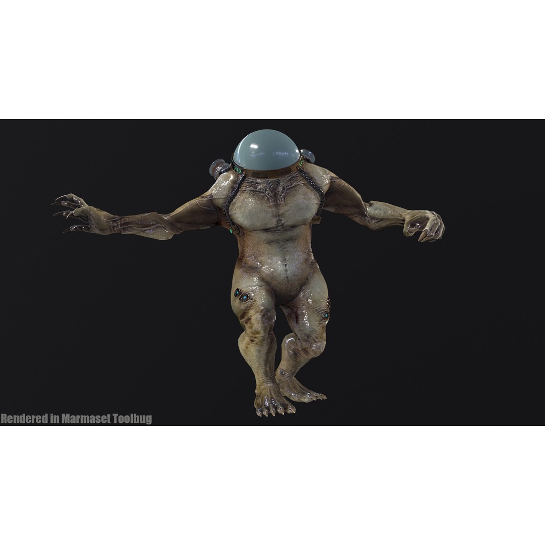 Cyborg 3D Model – Low Poly Animated Character for Games, FBX - View 30