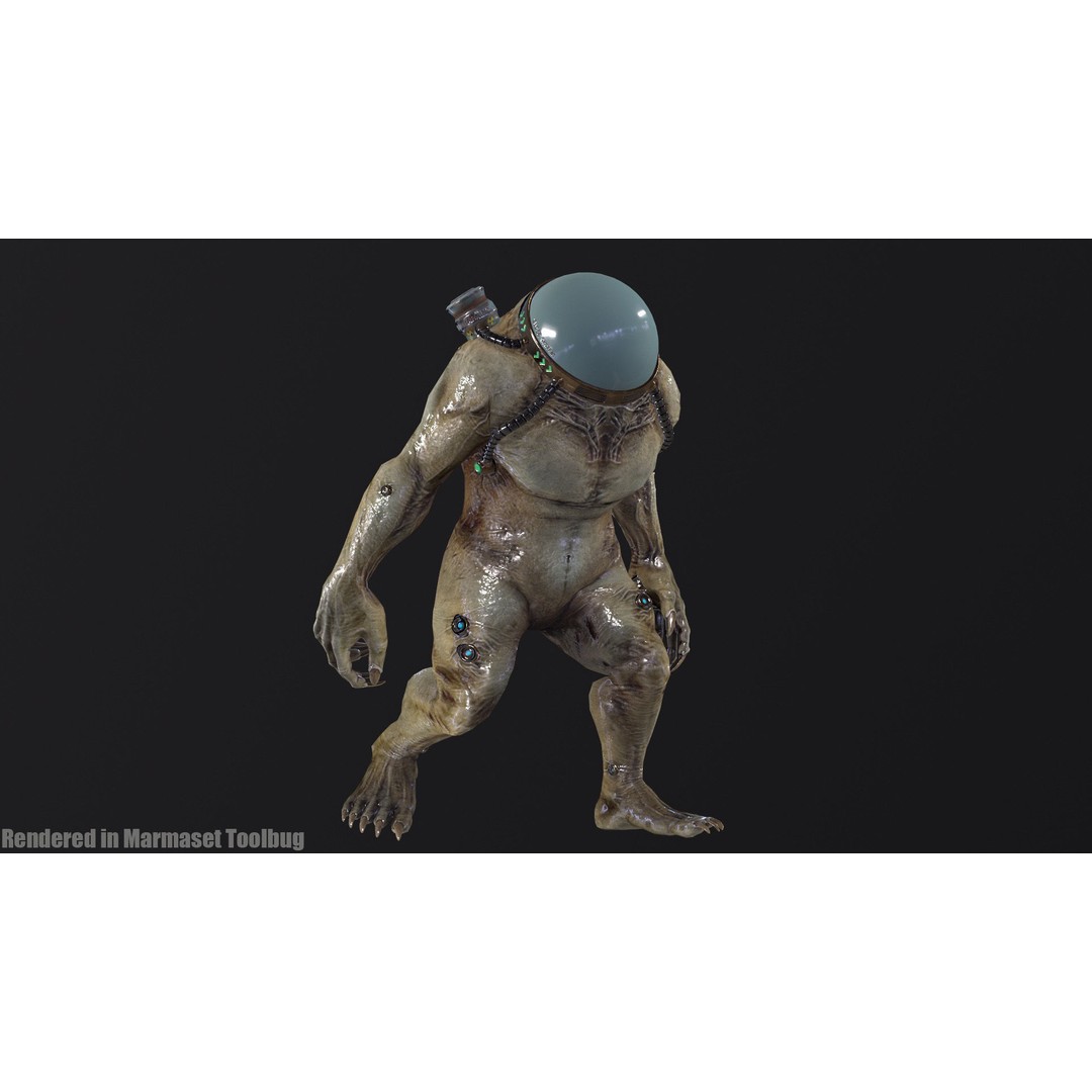 Cyborg 3D Model – Low Poly Animated Character for Games, FBX - View 31