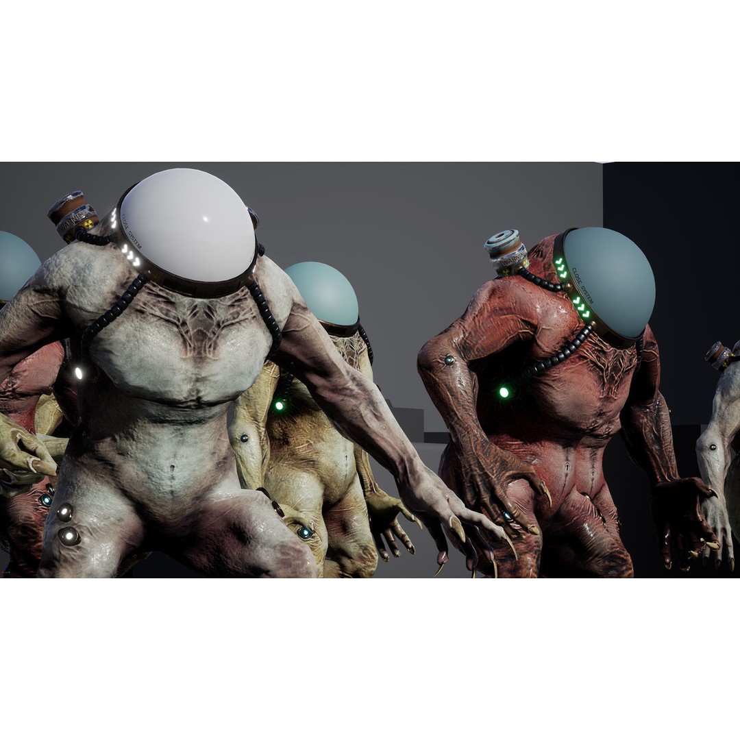 Cyborg 3D Model – Low Poly Animated Character for Games, FBX - View 34