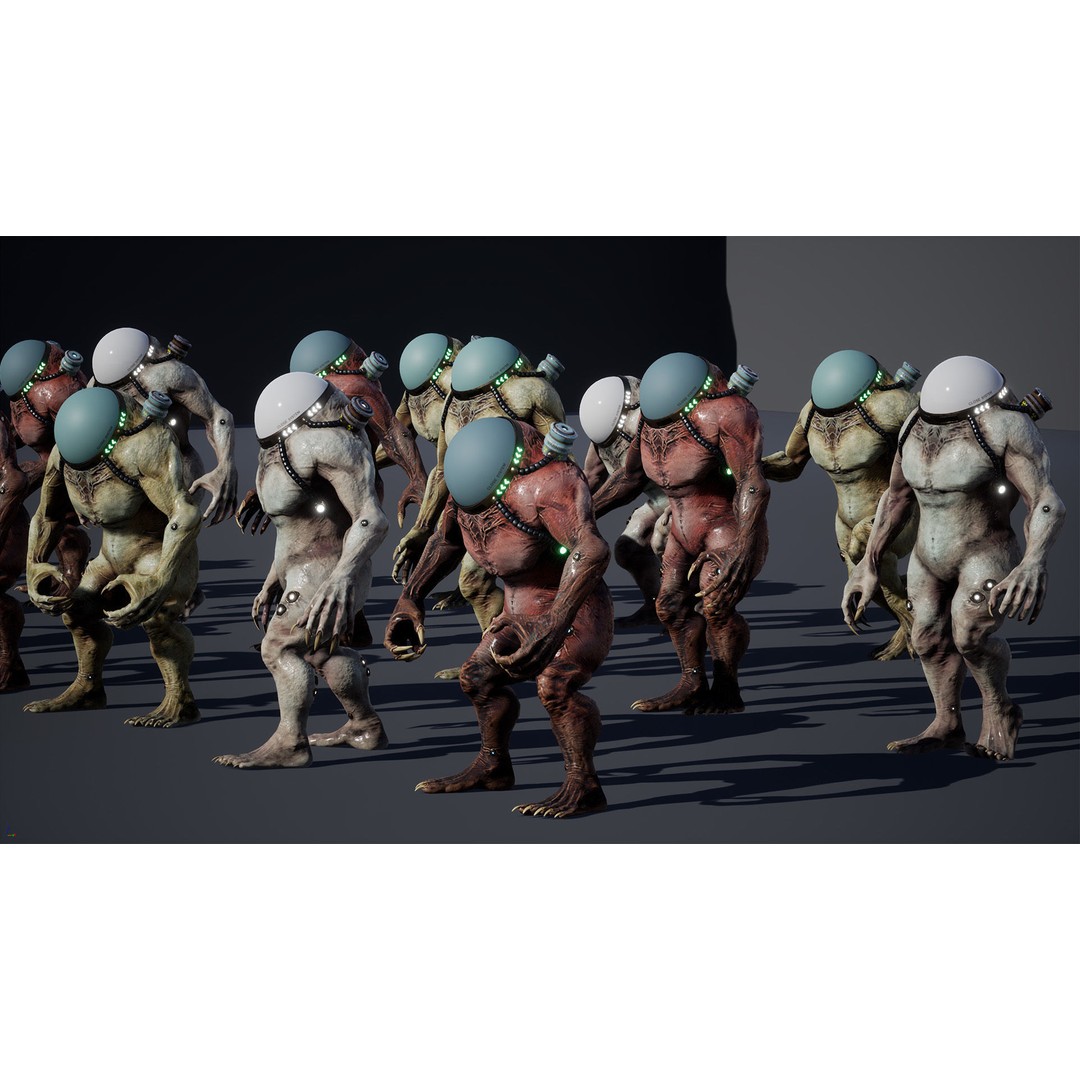 Cyborg 3D Model – Low Poly Animated Character for Games, FBX - View 36