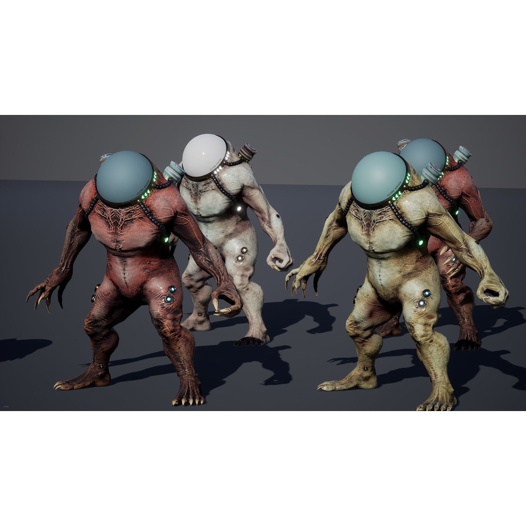 Cyborg 3D Model – Low Poly Animated Character for Games, FBX - View 37