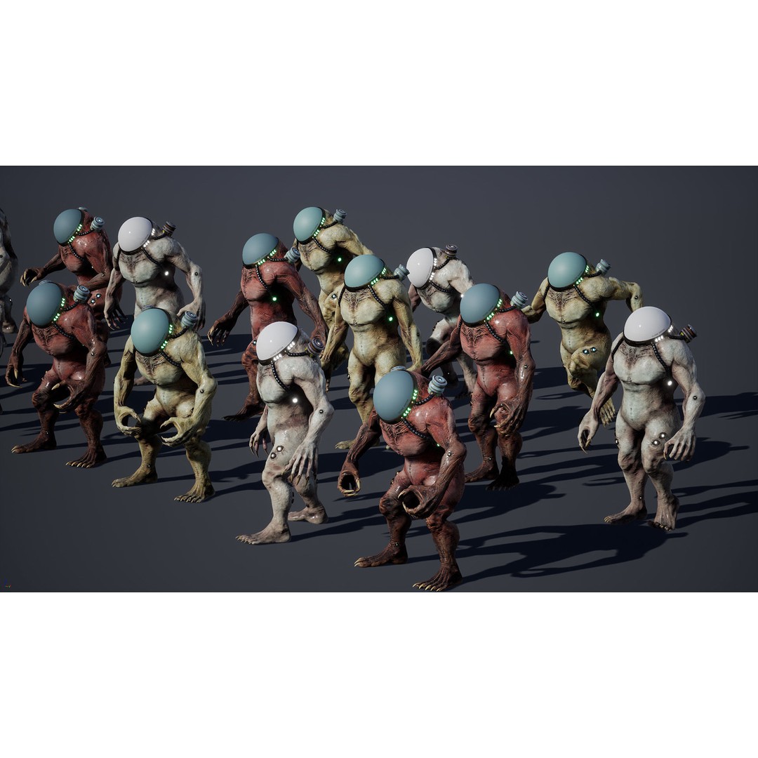 Cyborg 3D Model – Low Poly Animated Character for Games, FBX - View 38