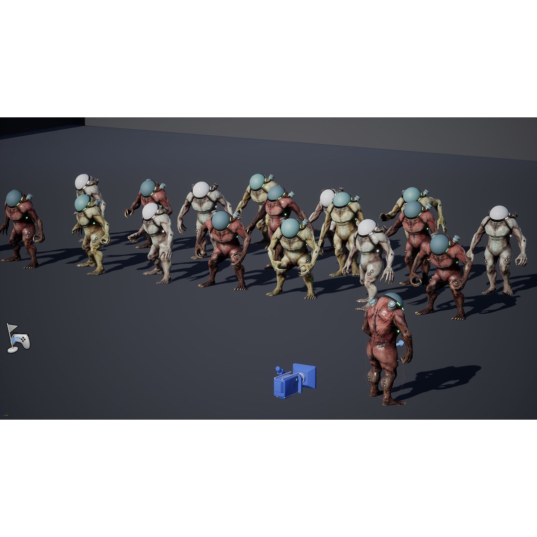Cyborg 3D Model – Low Poly Animated Character for Games, FBX - View 39