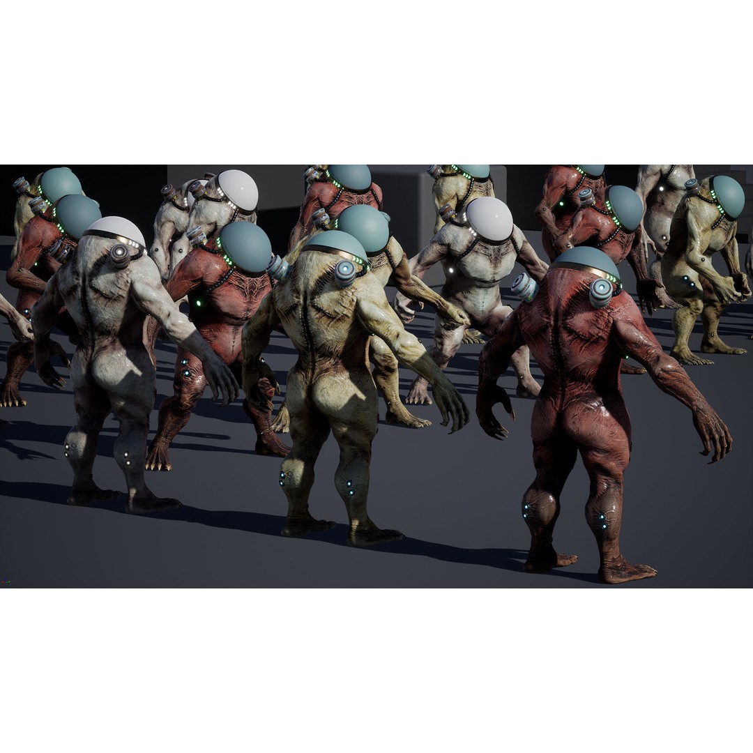 Cyborg 3D Model – Low Poly Animated Character for Games, FBX - View 41