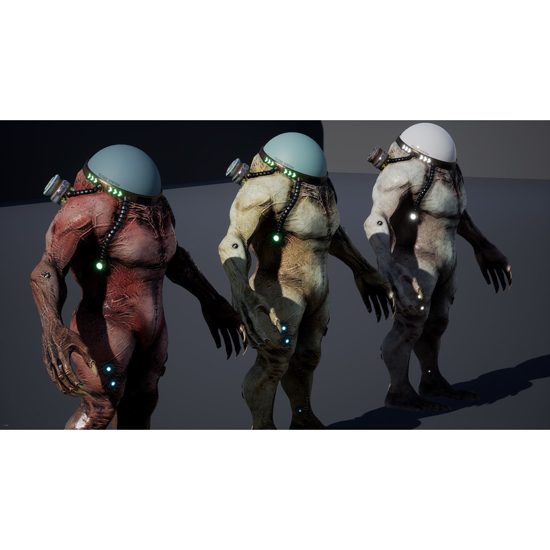 Cyborg 3D Model – Low Poly Animated Character for Games, FBX - View 42