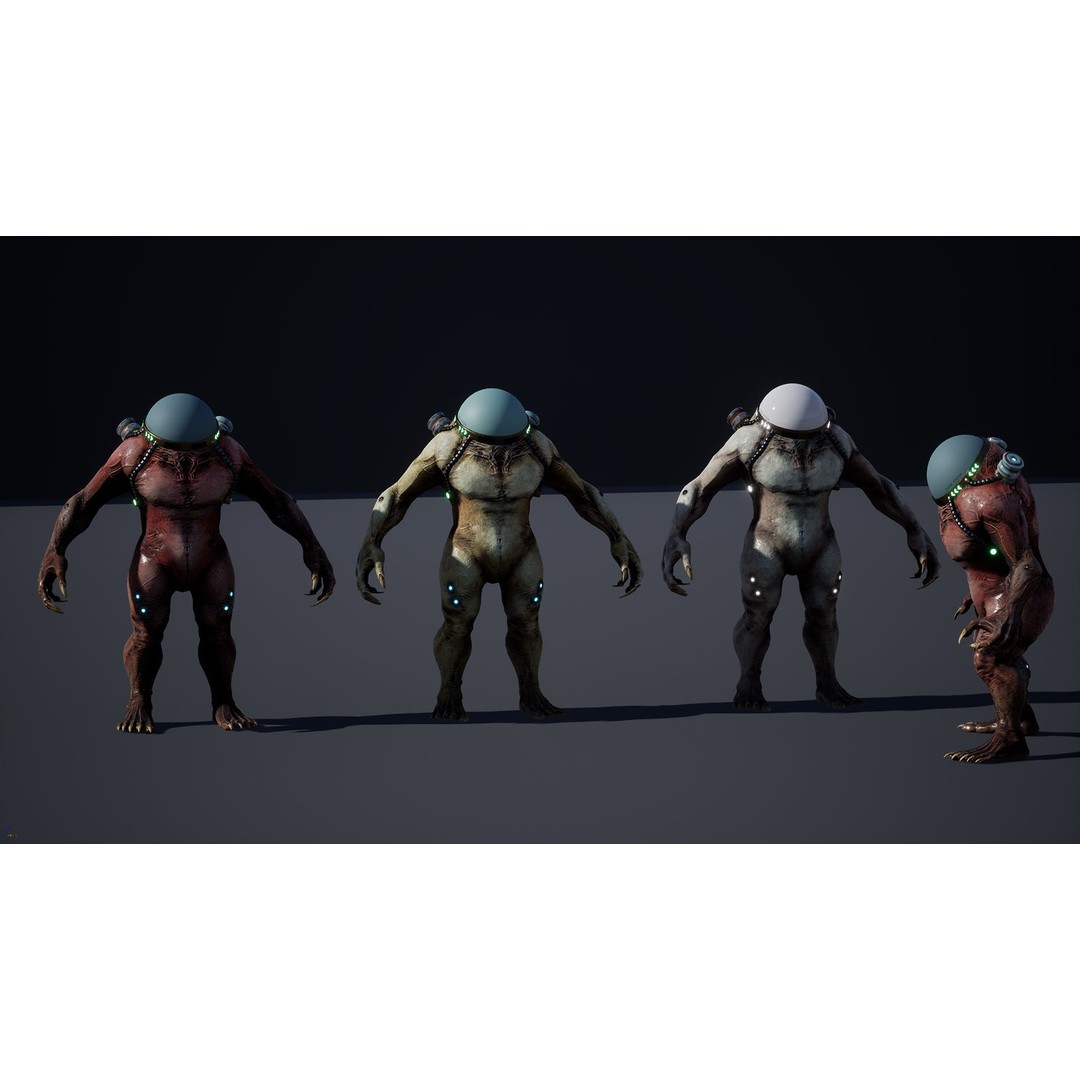 Cyborg 3D Model – Low Poly Animated Character for Games, FBX - View 43