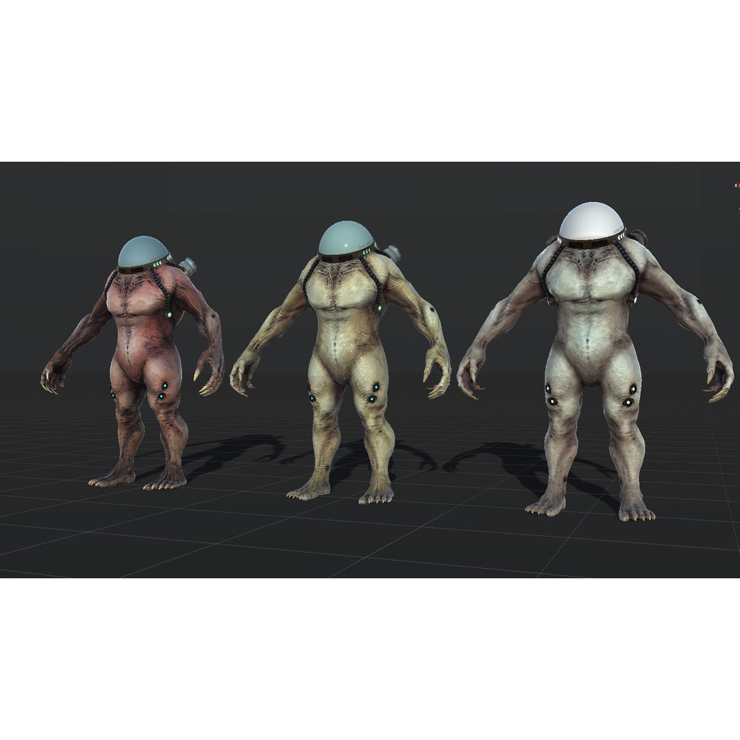 Cyborg 3D Model – Low Poly Animated Character for Games, FBX - View 45