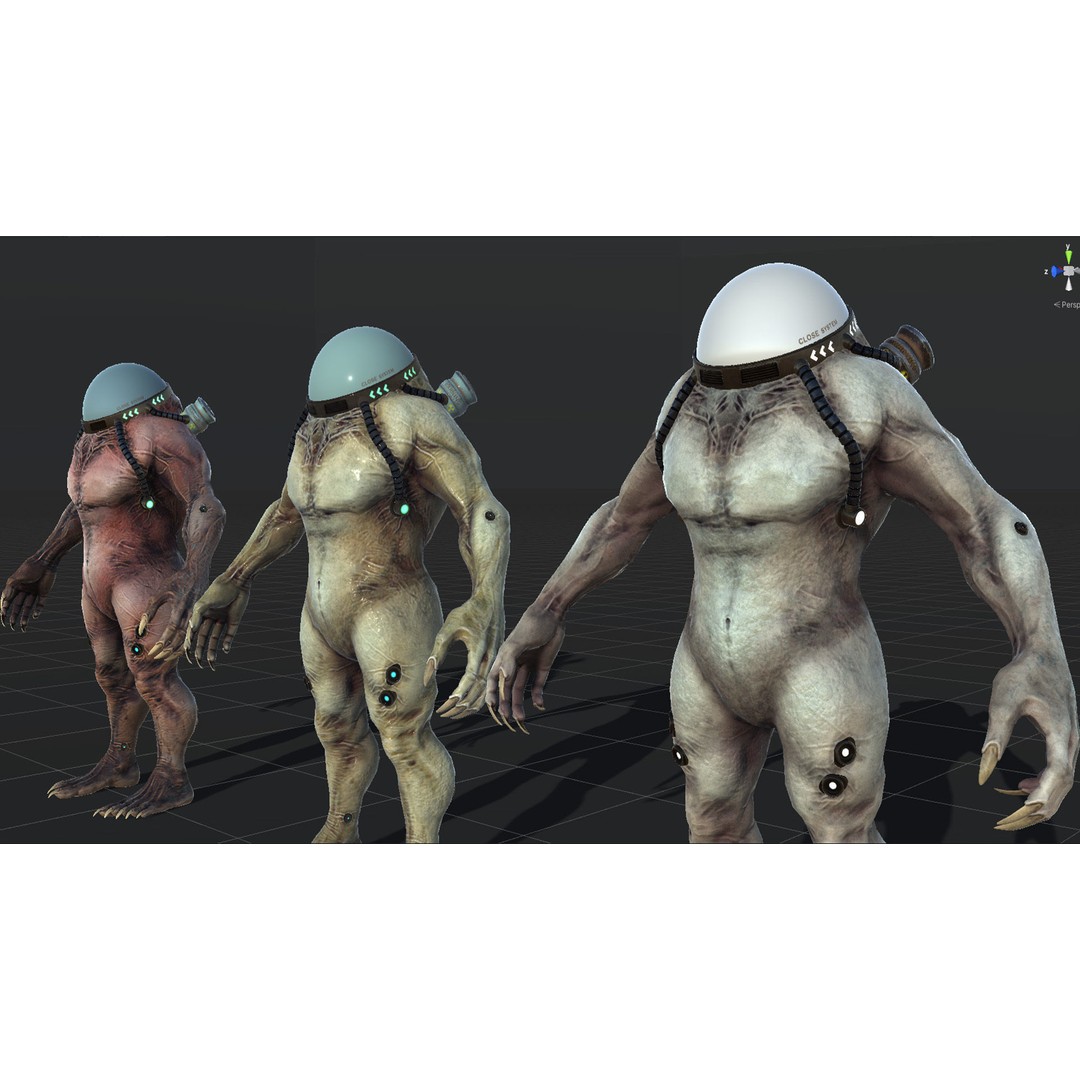 Cyborg 3D Model – Low Poly Animated Character for Games, FBX - View 46