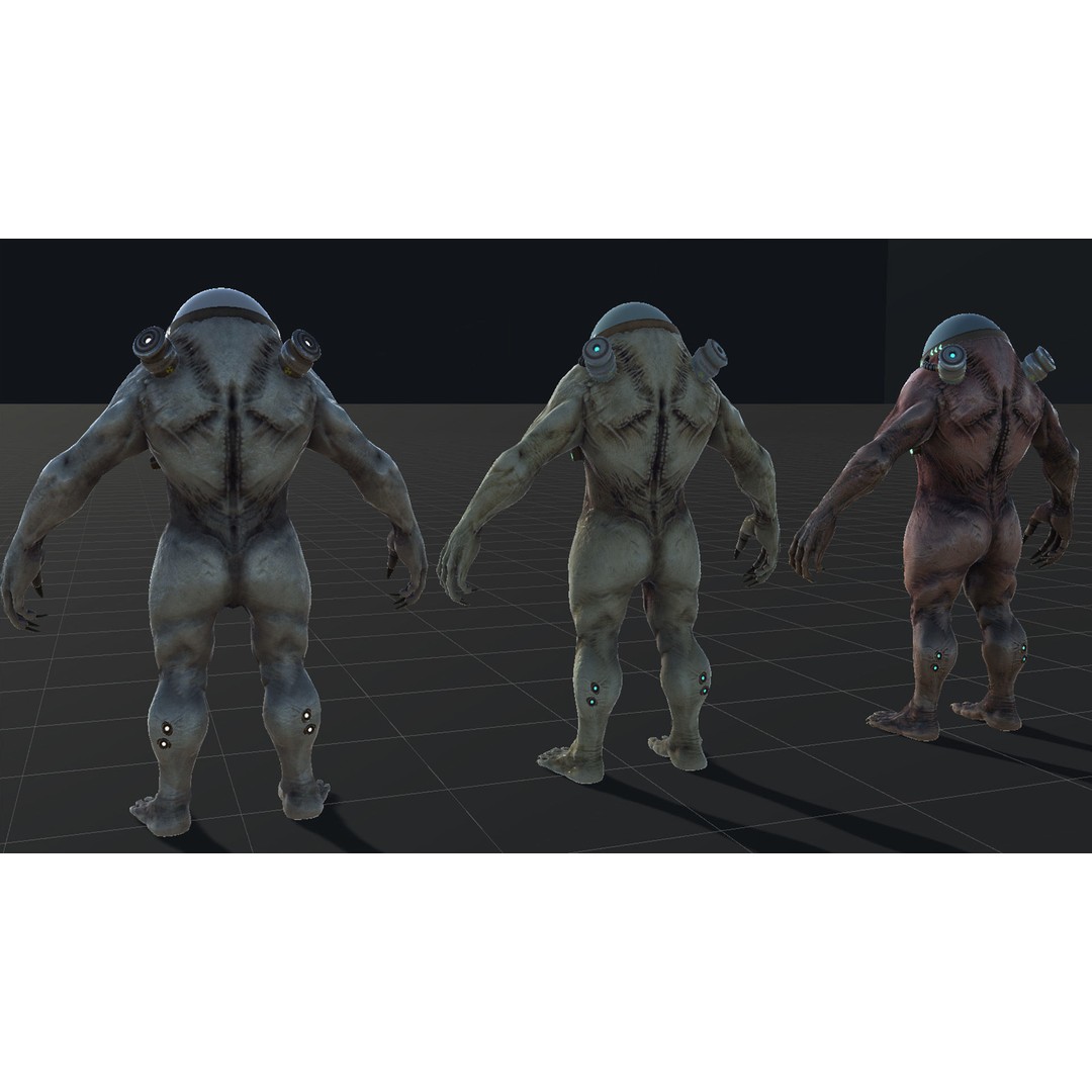 Cyborg 3D Model – Low Poly Animated Character for Games, FBX - View 47