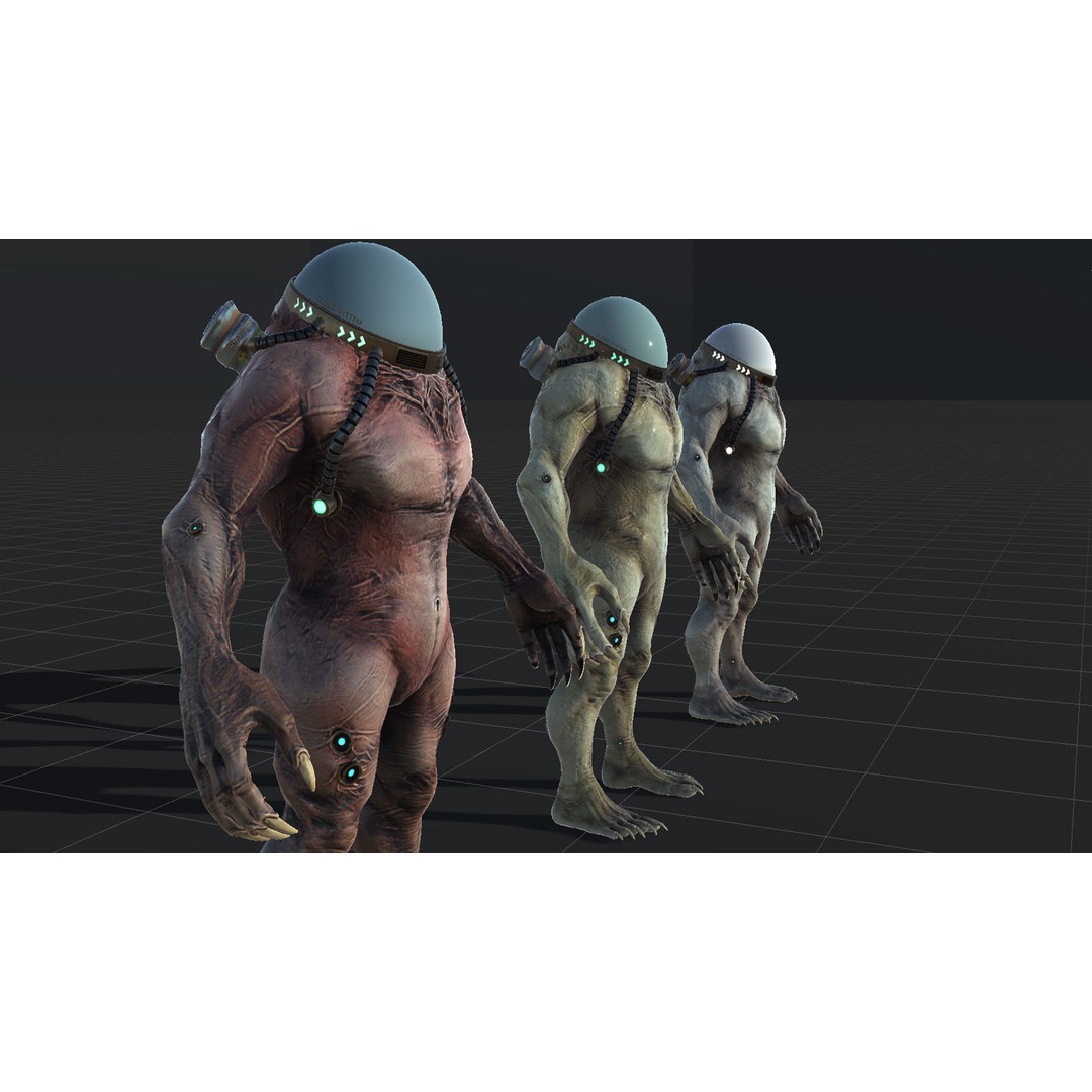 Cyborg 3D Model – Low Poly Animated Character for Games, FBX - View 48