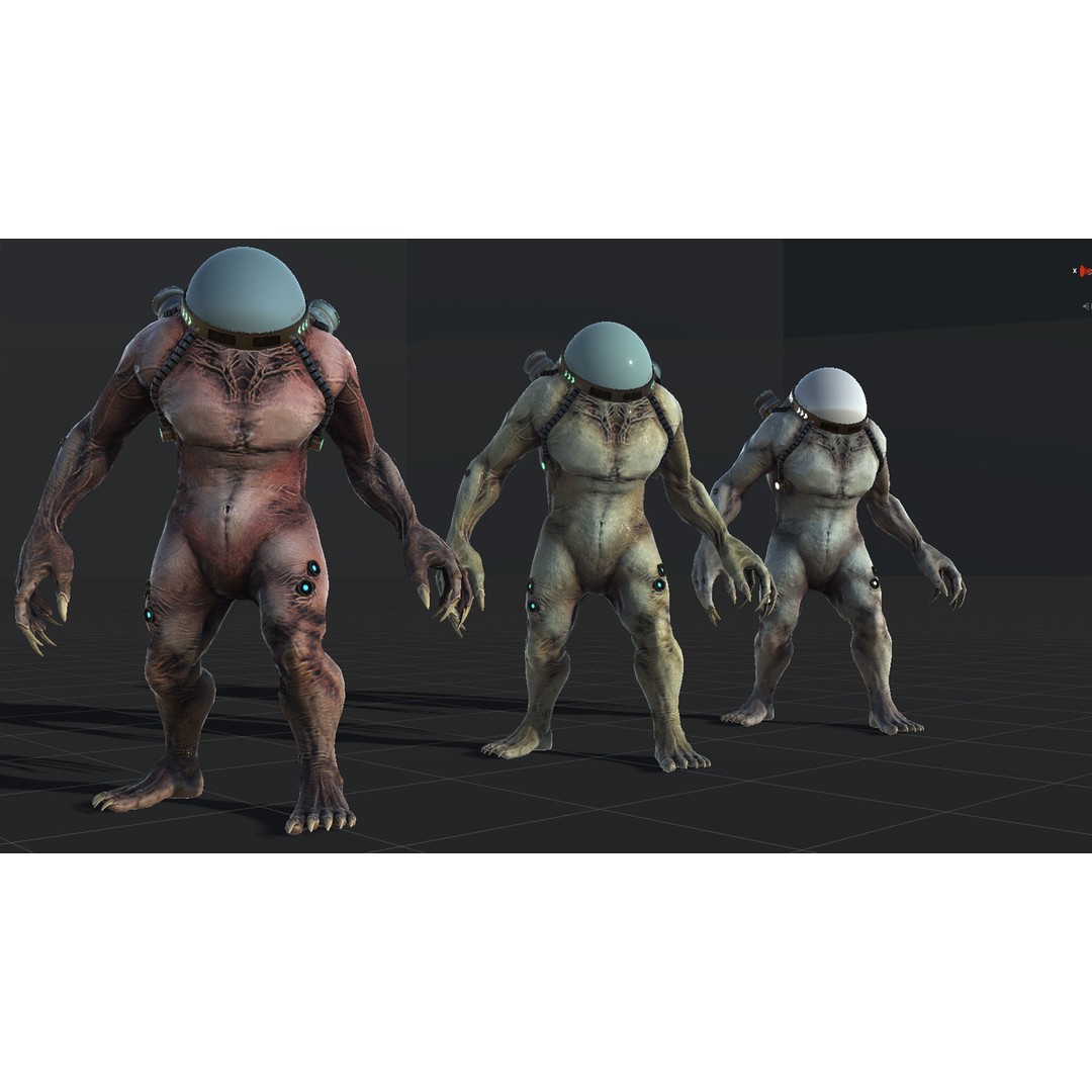 Cyborg 3D Model – Low Poly Animated Character for Games, FBX - View 49