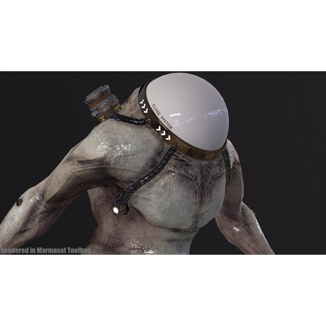 Cyborg 3D Model – Low Poly Animated Character for Games, FBX - View 5