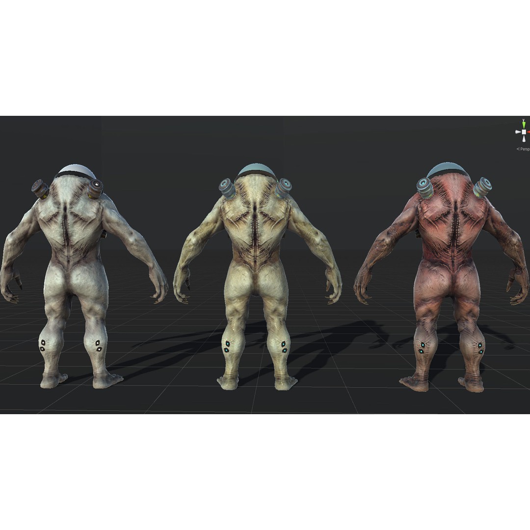 Cyborg 3D Model – Low Poly Animated Character for Games, FBX - View 52
