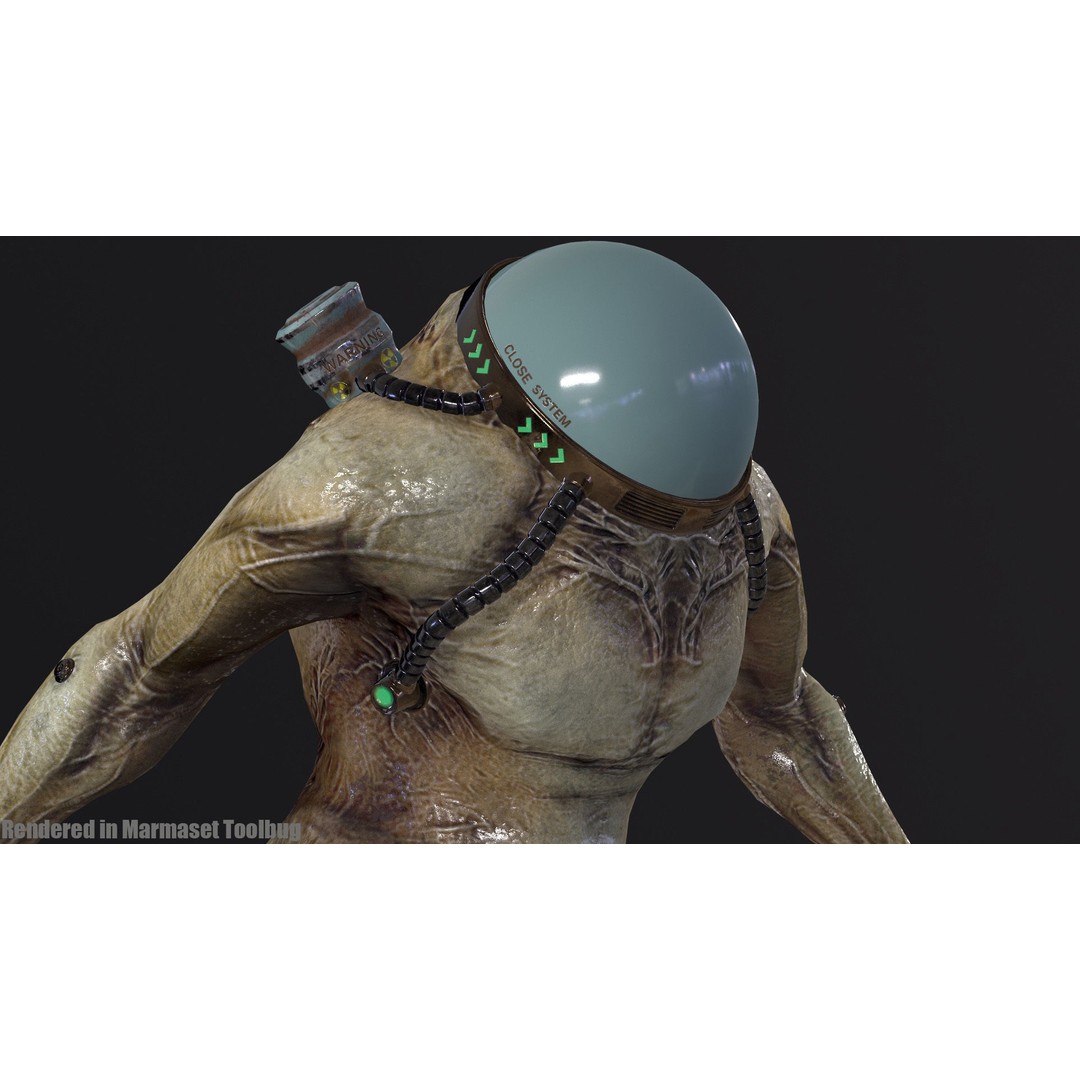 Cyborg 3D Model – Low Poly Animated Character for Games, FBX - View 6