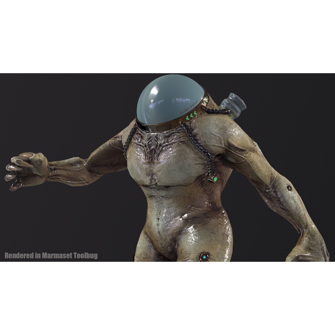 Cyborg 3D Model – Low Poly Animated Character for Games, FBX - View 8