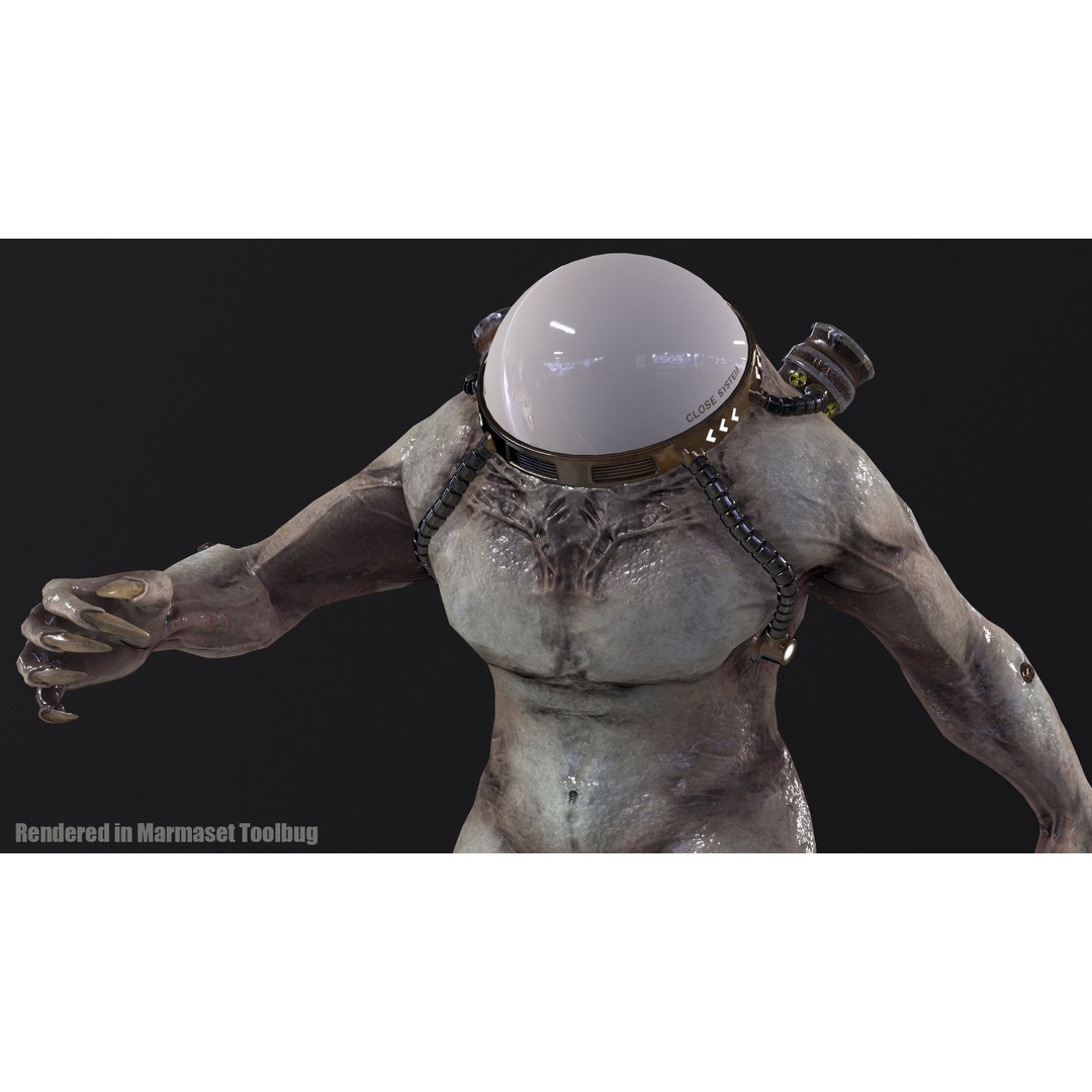Cyborg 3D Model – Low Poly Animated Character for Games, FBX - View 9