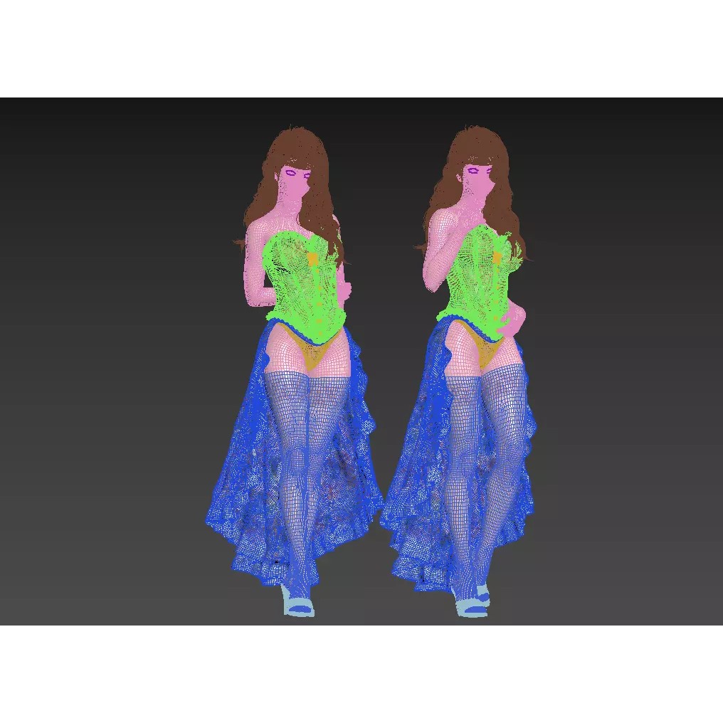 Female Character 3D Model – Photorealistic Design with Elegant Outfit