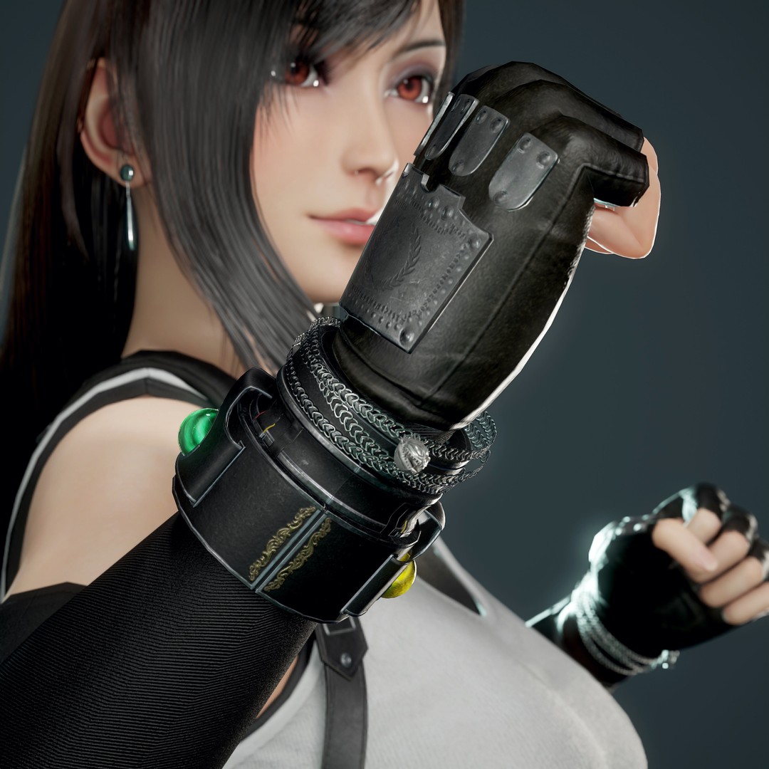 Tifa Lockhart 3D Model – Low Poly Game Ready Character, FBX & Blender - View 17