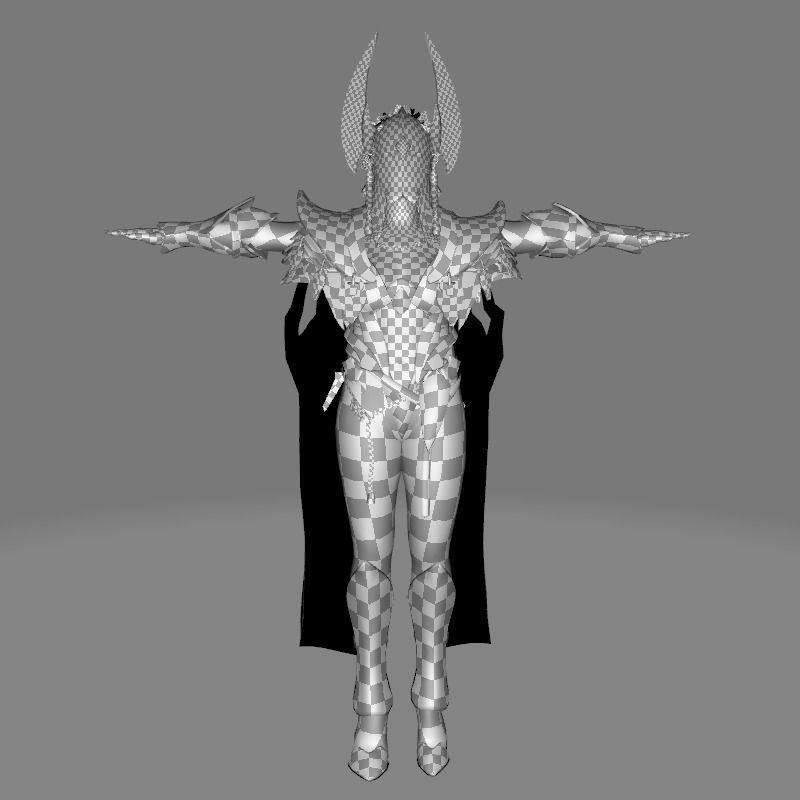 Kali 3D Model – Low Poly Divine Guardian with Ancient Armor, FBX
