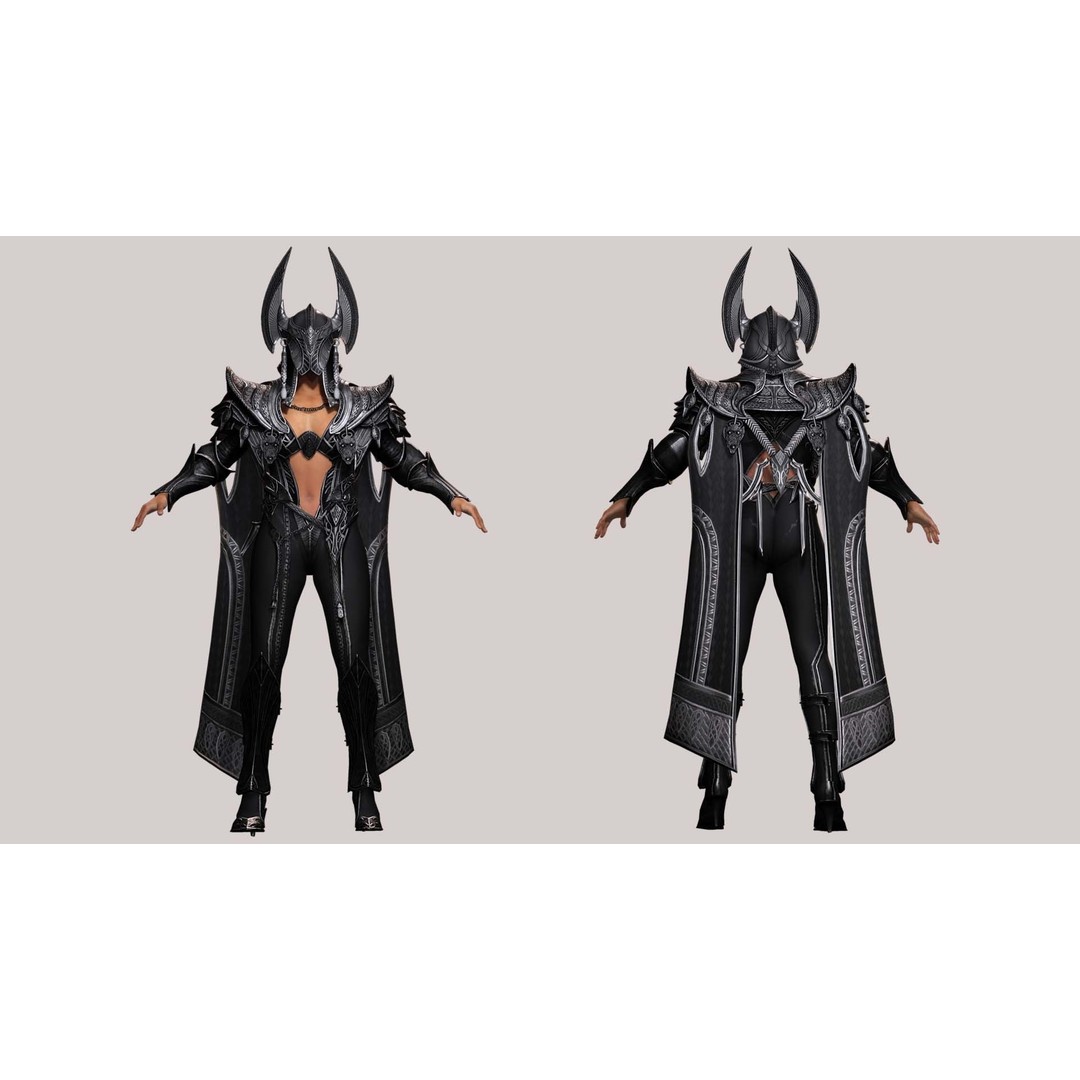 Kali 3D Model – Low Poly Divine Guardian with Ancient Armor, FBX - View 5