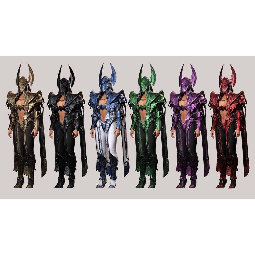 Kali 3D Model – Low Poly Divine Guardian with Ancient Armor, FBX - View 6