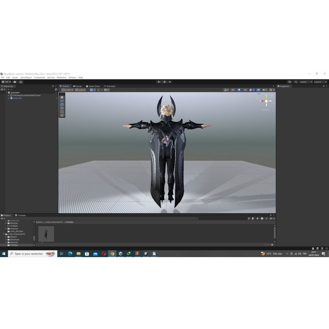 Kali 3D Model – Low Poly Divine Guardian with Ancient Armor, FBX - View 66