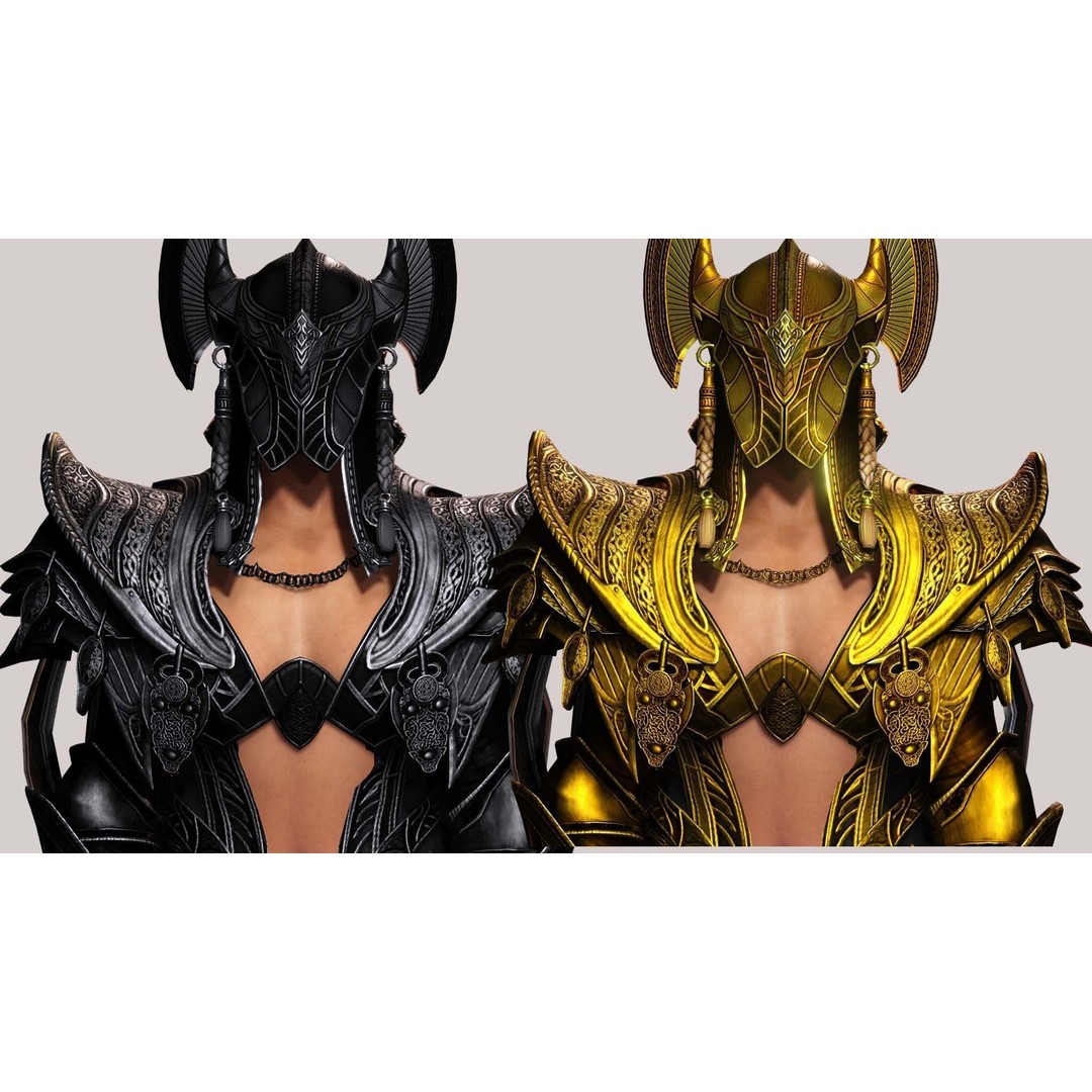 Kali 3D Model – Low Poly Divine Guardian with Ancient Armor, FBX - View 7