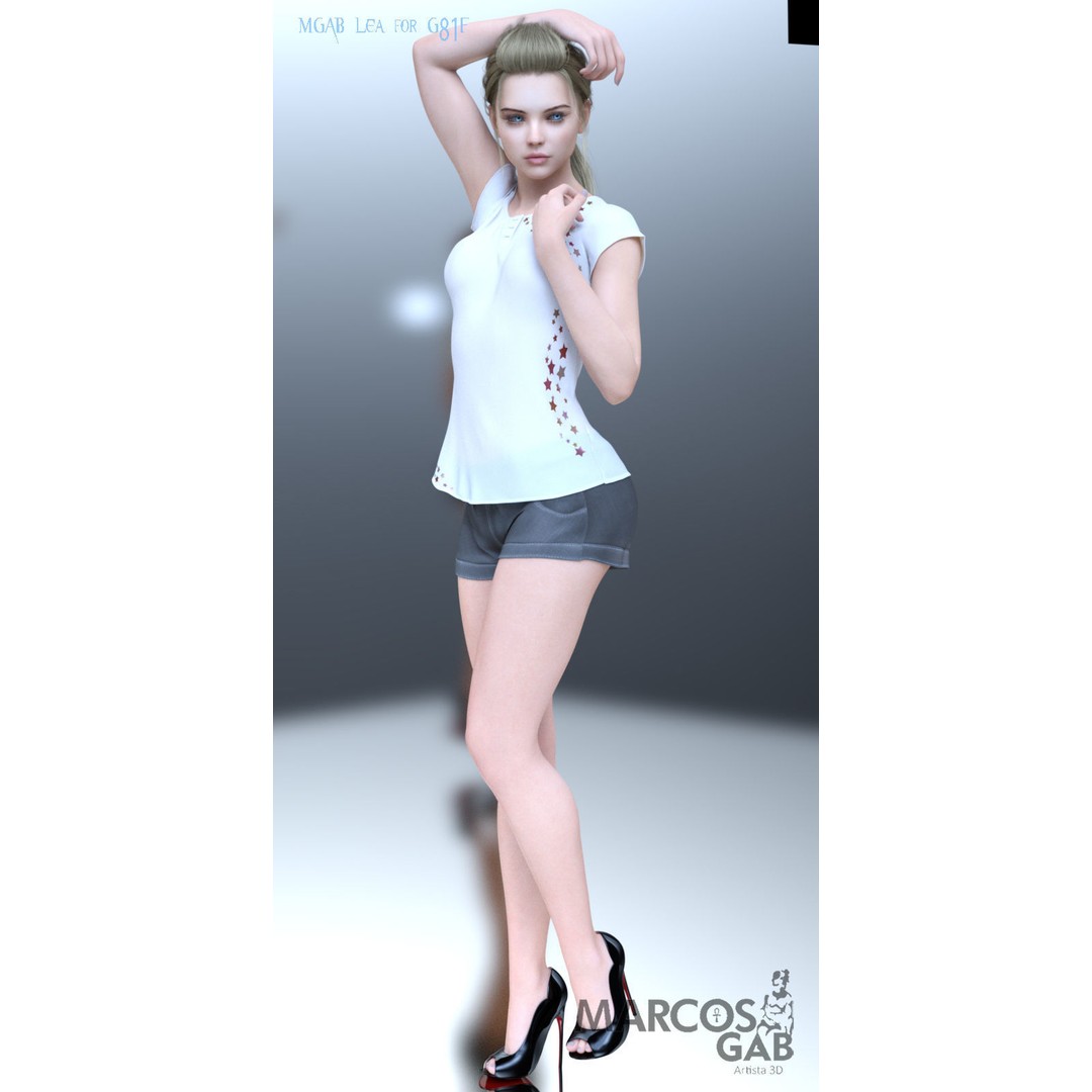 MGAB Lea 3D Model – Beautiful Character for Genesis 8.1 Female - View 12