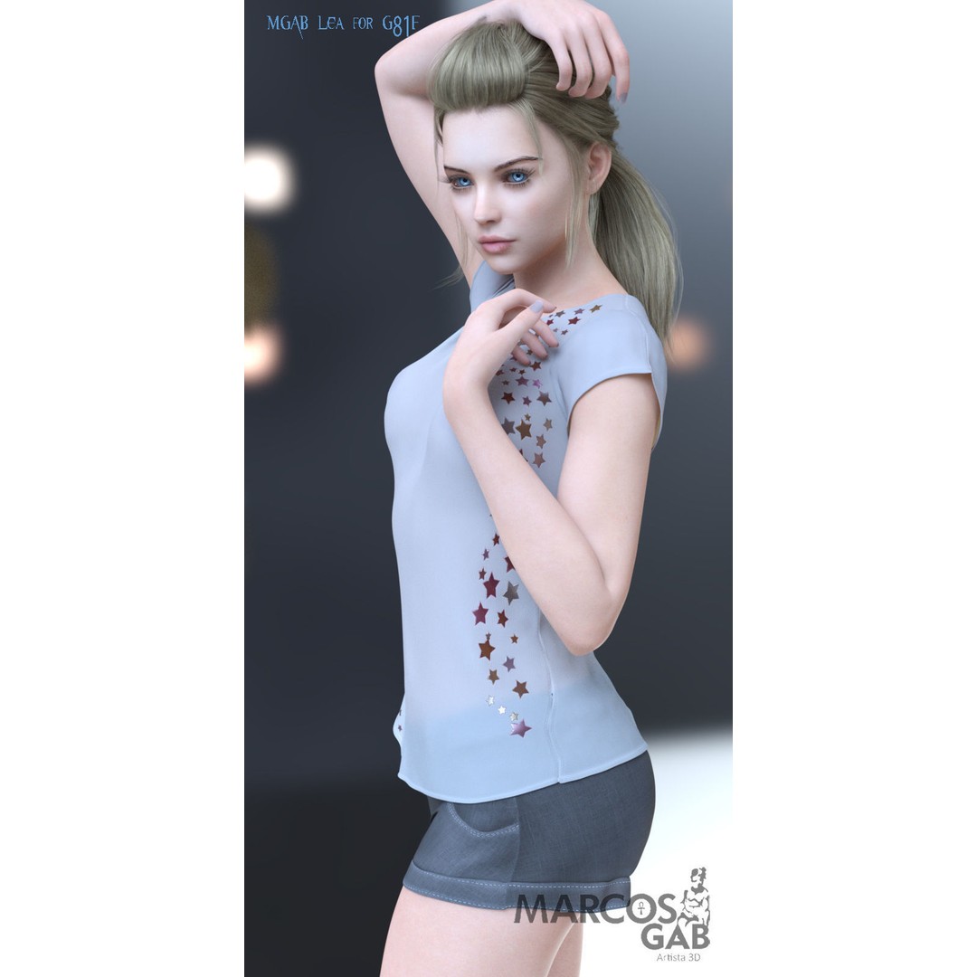 MGAB Lea 3D Model – Beautiful Character for Genesis 8.1 Female - View 15
