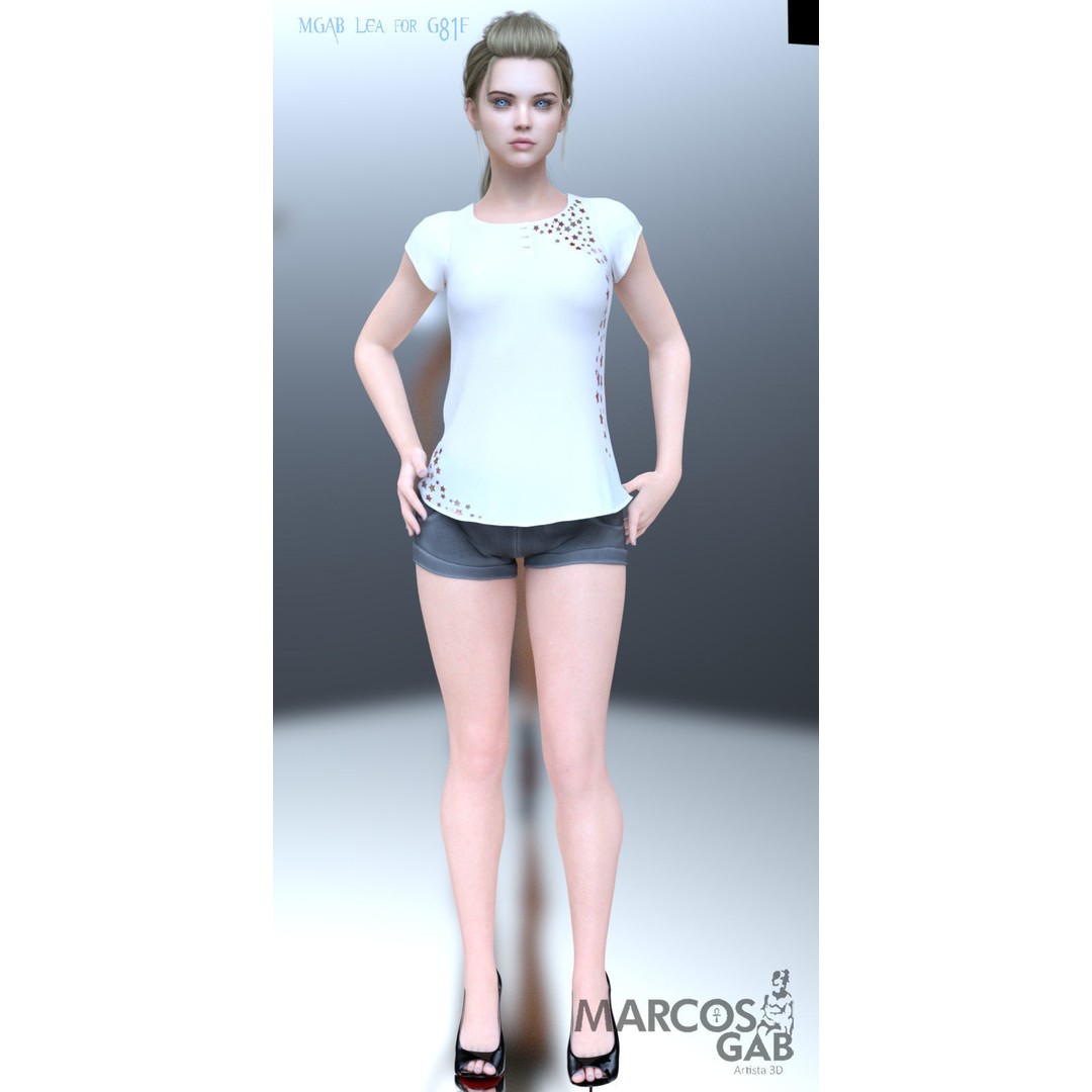 MGAB Lea 3D Model – Beautiful Character for Genesis 8.1 Female - View 17