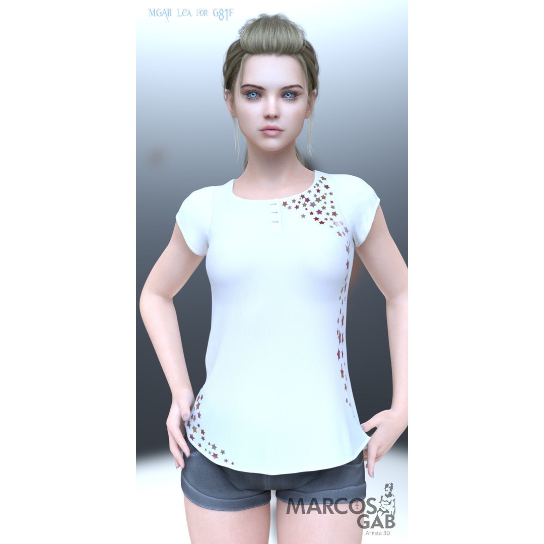 MGAB Lea 3D Model – Beautiful Character for Genesis 8.1 Female - View 19