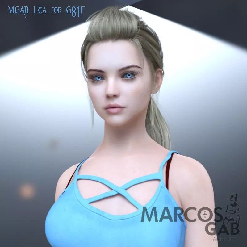 MGAB Lea 3D Model – Beautiful Character for Genesis 8.1 Female - View 2
