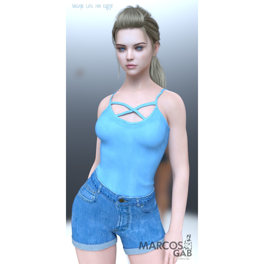 MGAB Lea 3D Model – Beautiful Character for Genesis 8.1 Female - View 23