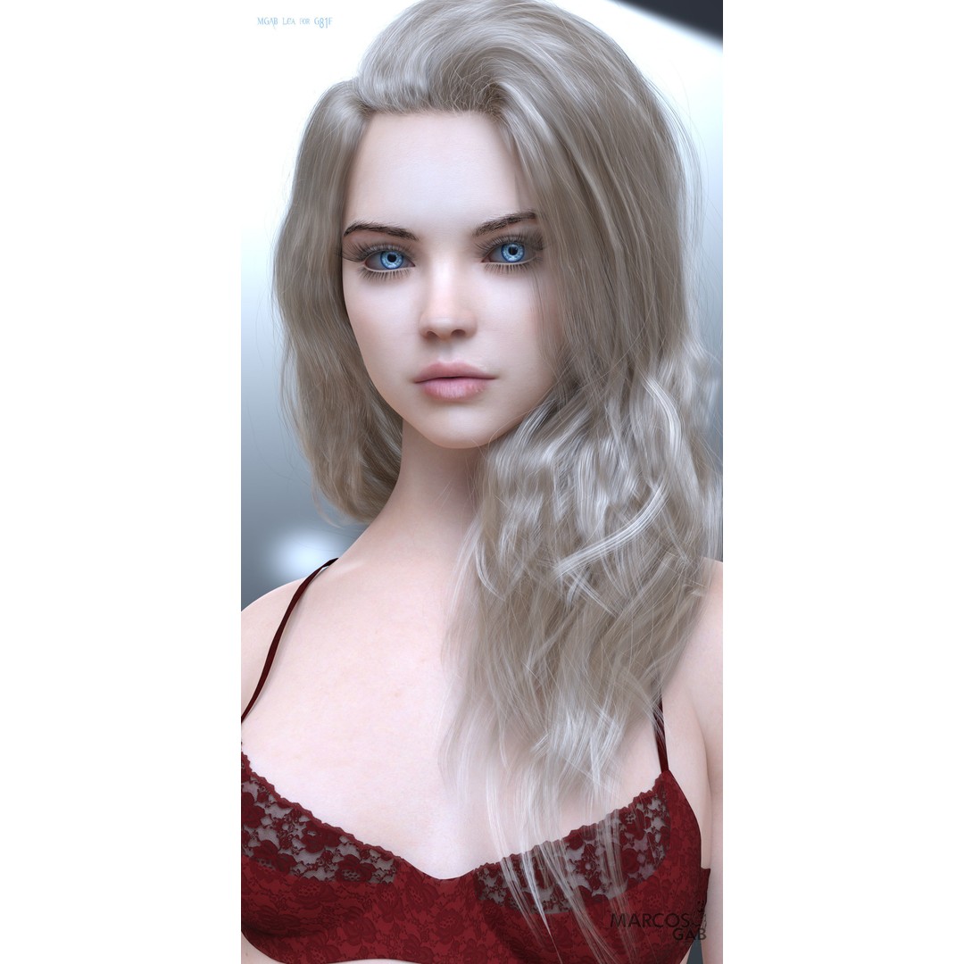 MGAB Lea 3D Model – Beautiful Character for Genesis 8.1 Female - View 3