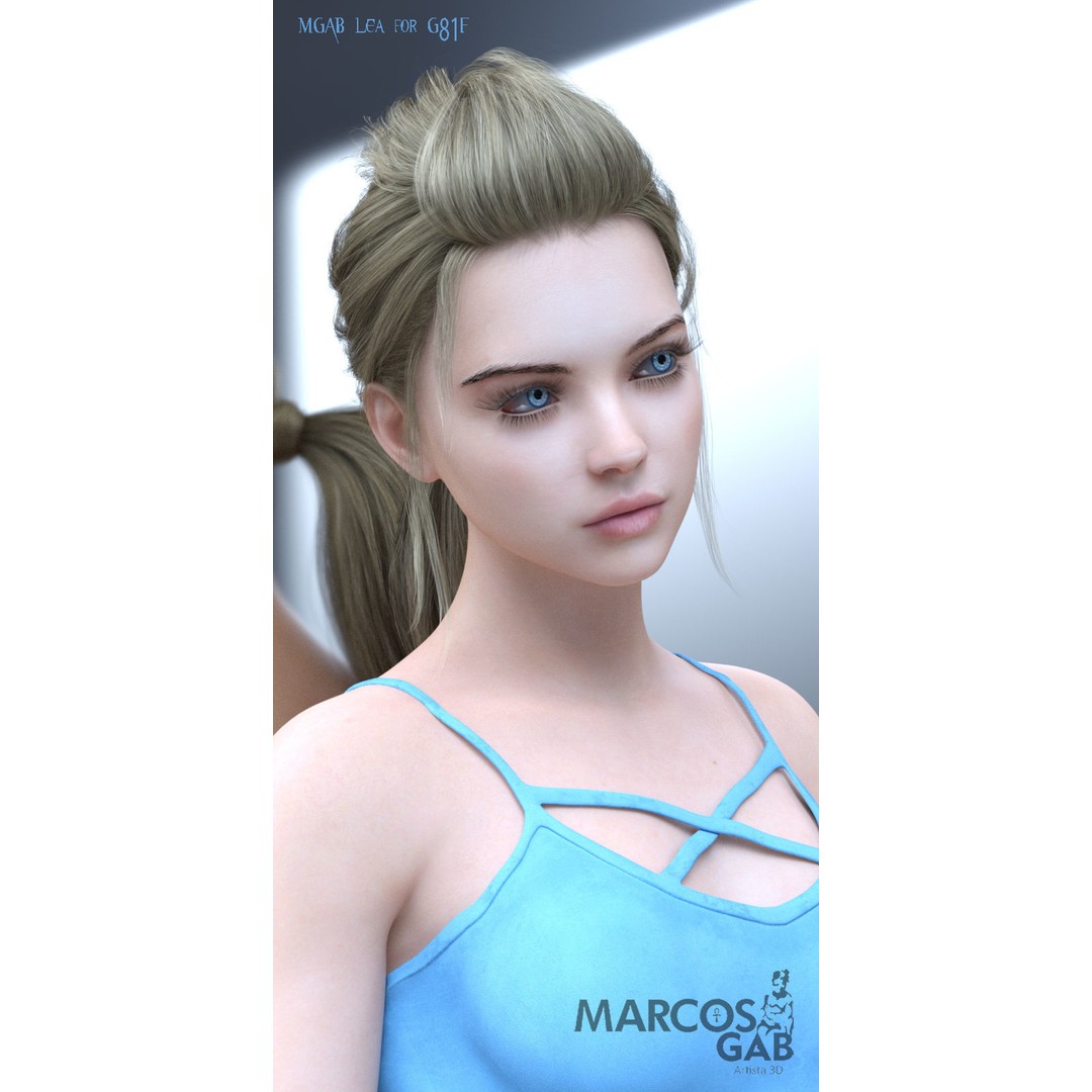 MGAB Lea 3D Model – Beautiful Character for Genesis 8.1 Female - View 4