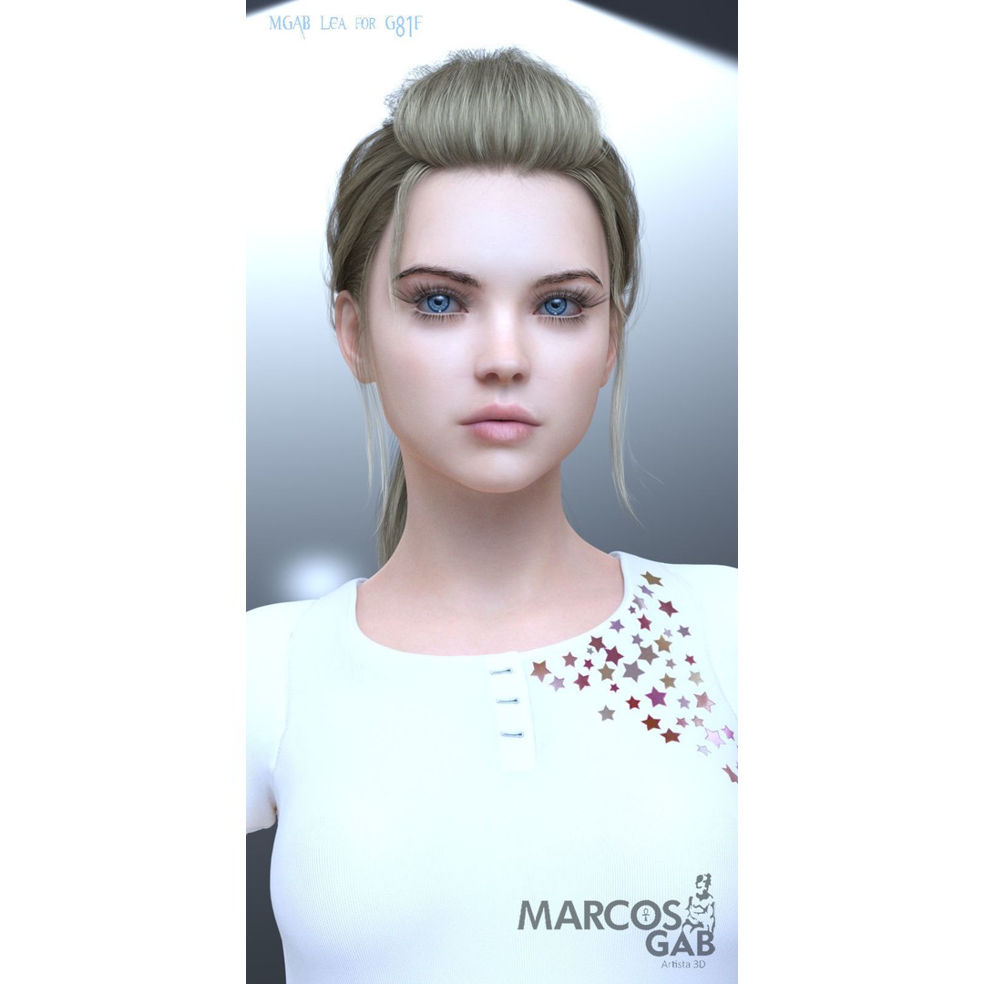 MGAB Lea 3D Model – Beautiful Character for Genesis 8.1 Female - View 6