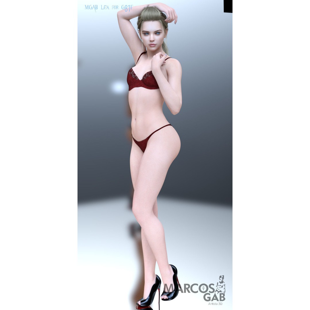 MGAB Lea 3D Model – Beautiful Character for Genesis 8.1 Female - View 7
