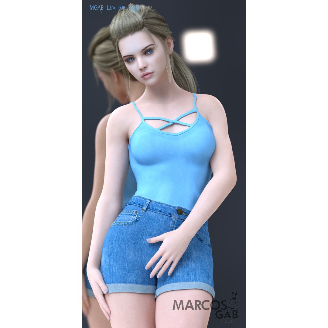 MGAB Lea 3D Model – Beautiful Character for Genesis 8.1 Female - View 8