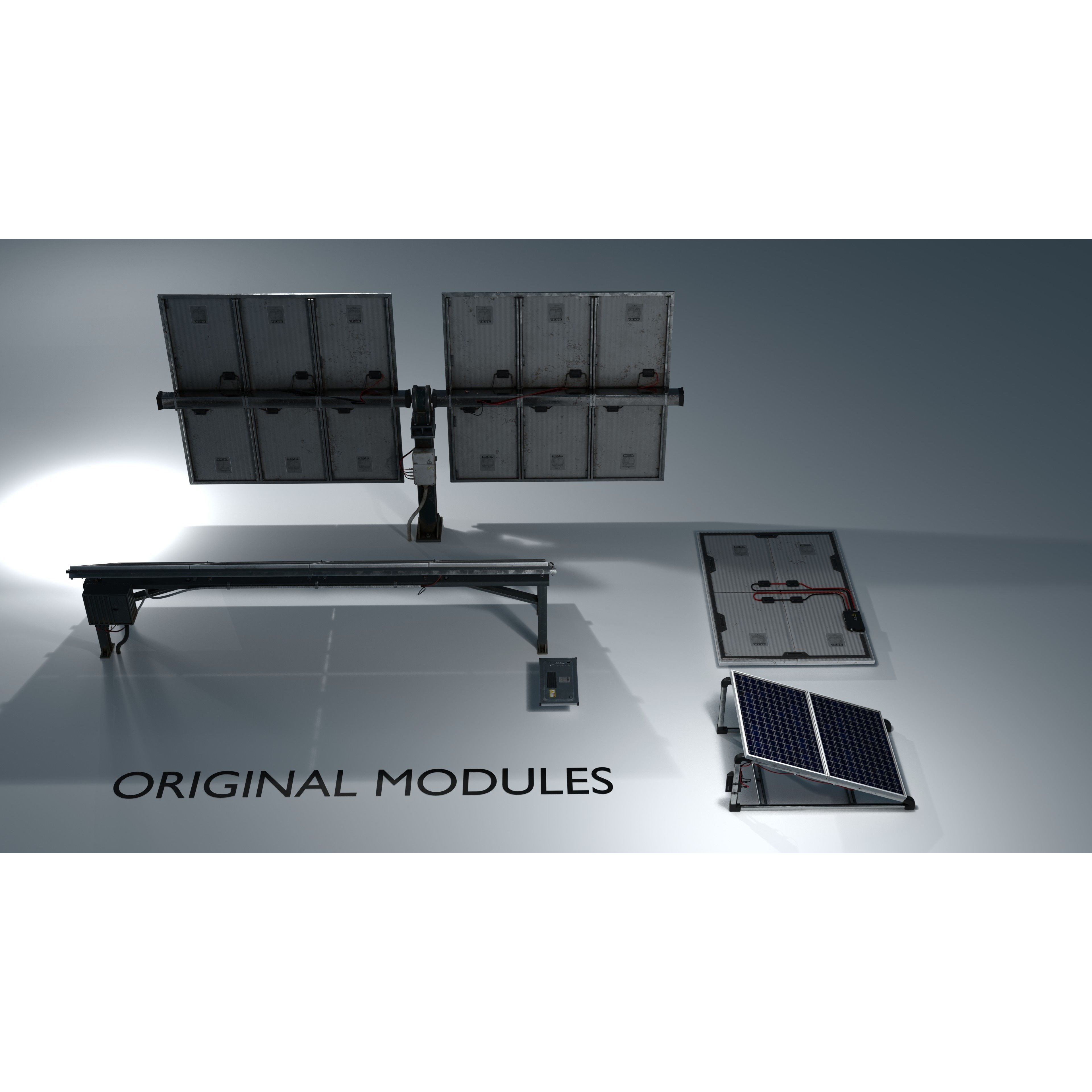 Solar Panel - Low-Poly Game-Ready 3D Model - View 10