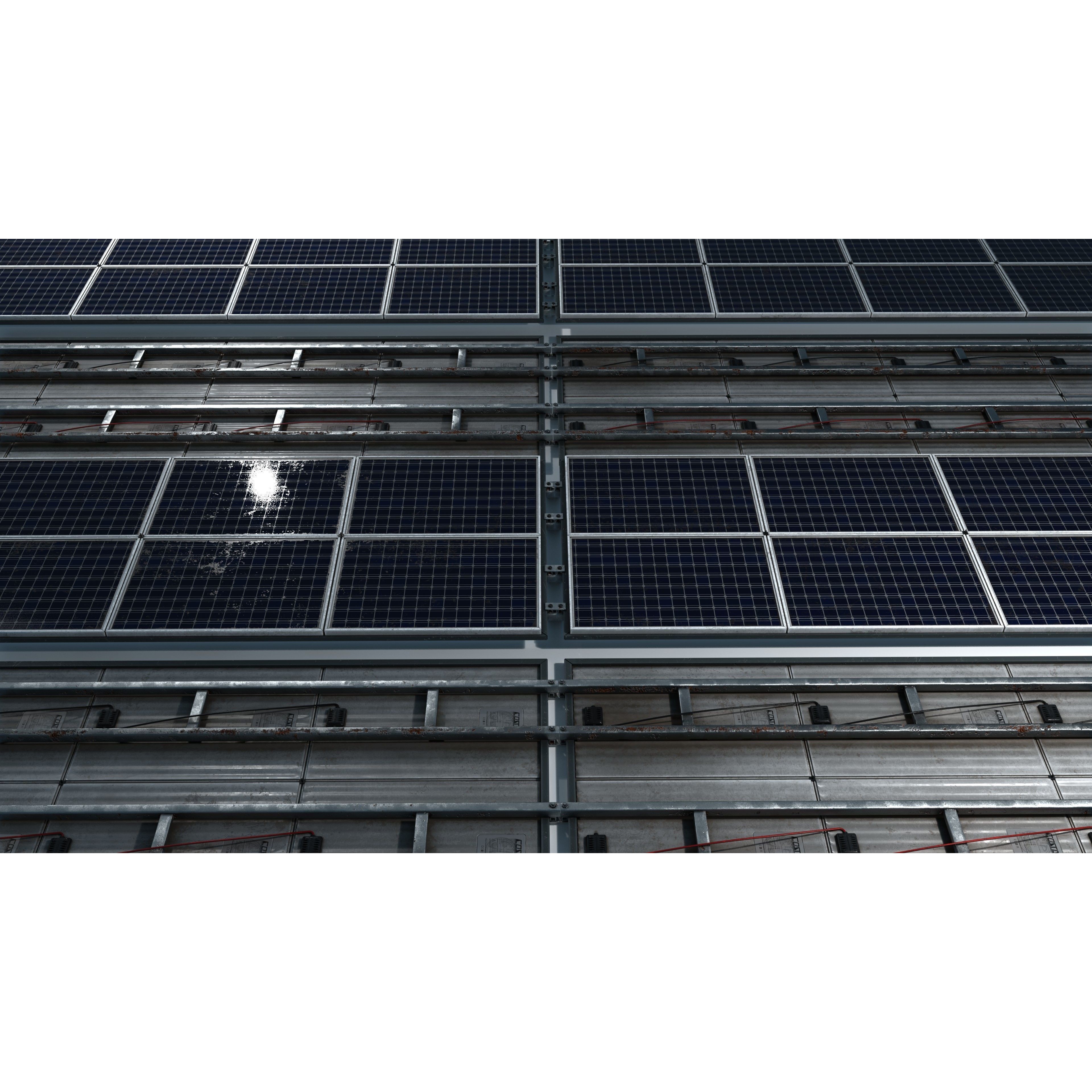 Solar Panel - Low-Poly Game-Ready 3D Model - View 11