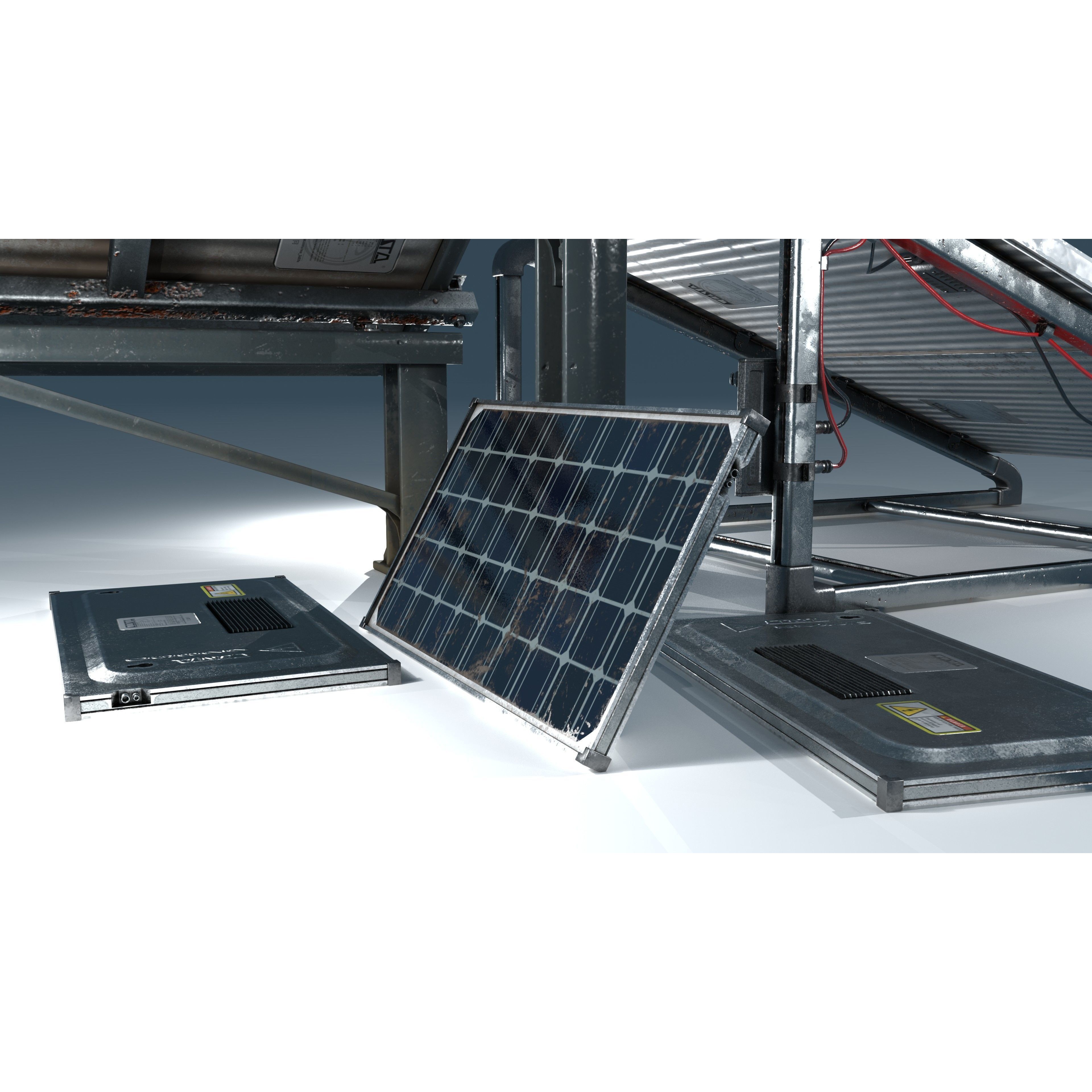 Solar Panel - Low-Poly Game-Ready 3D Model - View 12