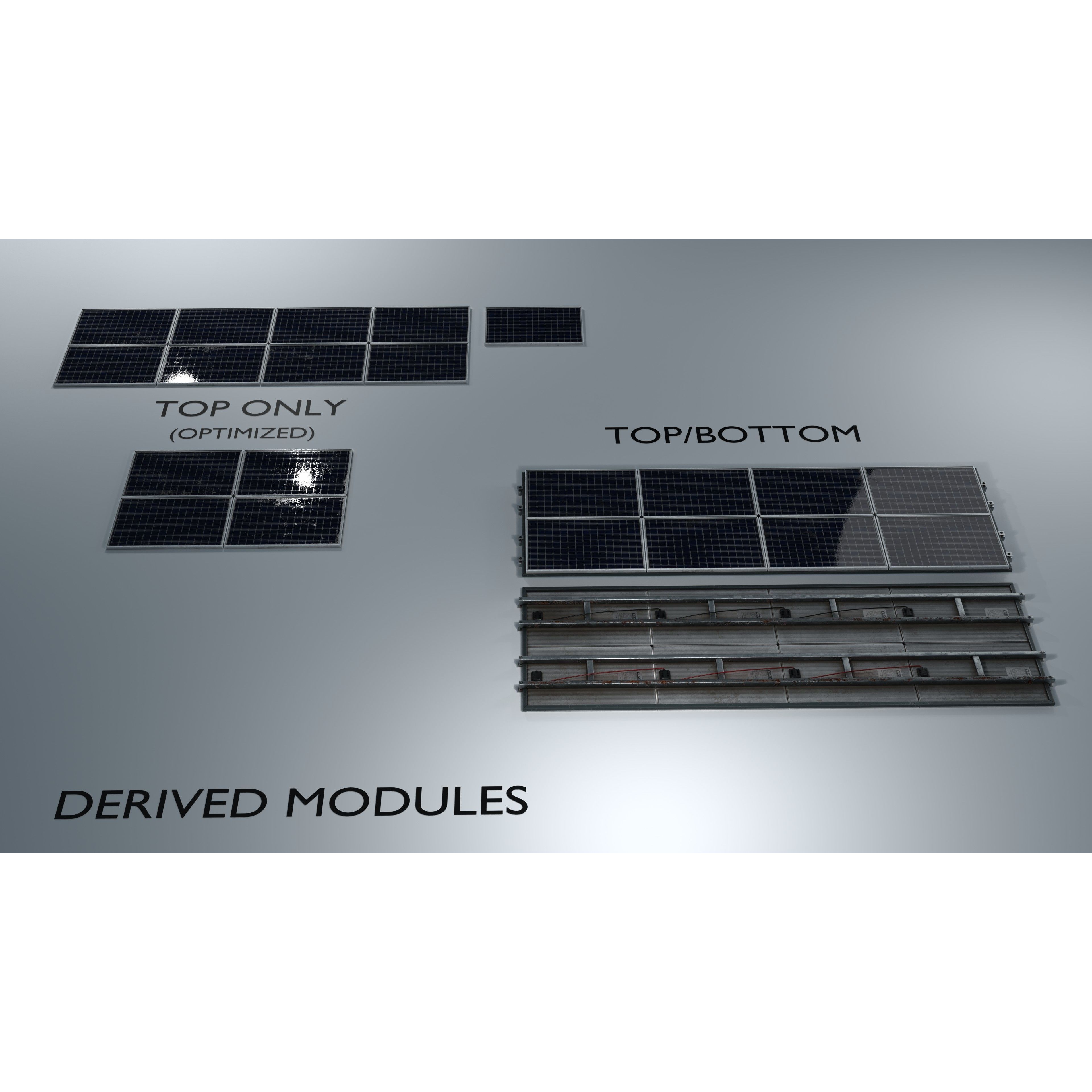 Solar Panel - Low-Poly Game-Ready 3D Model - View 15