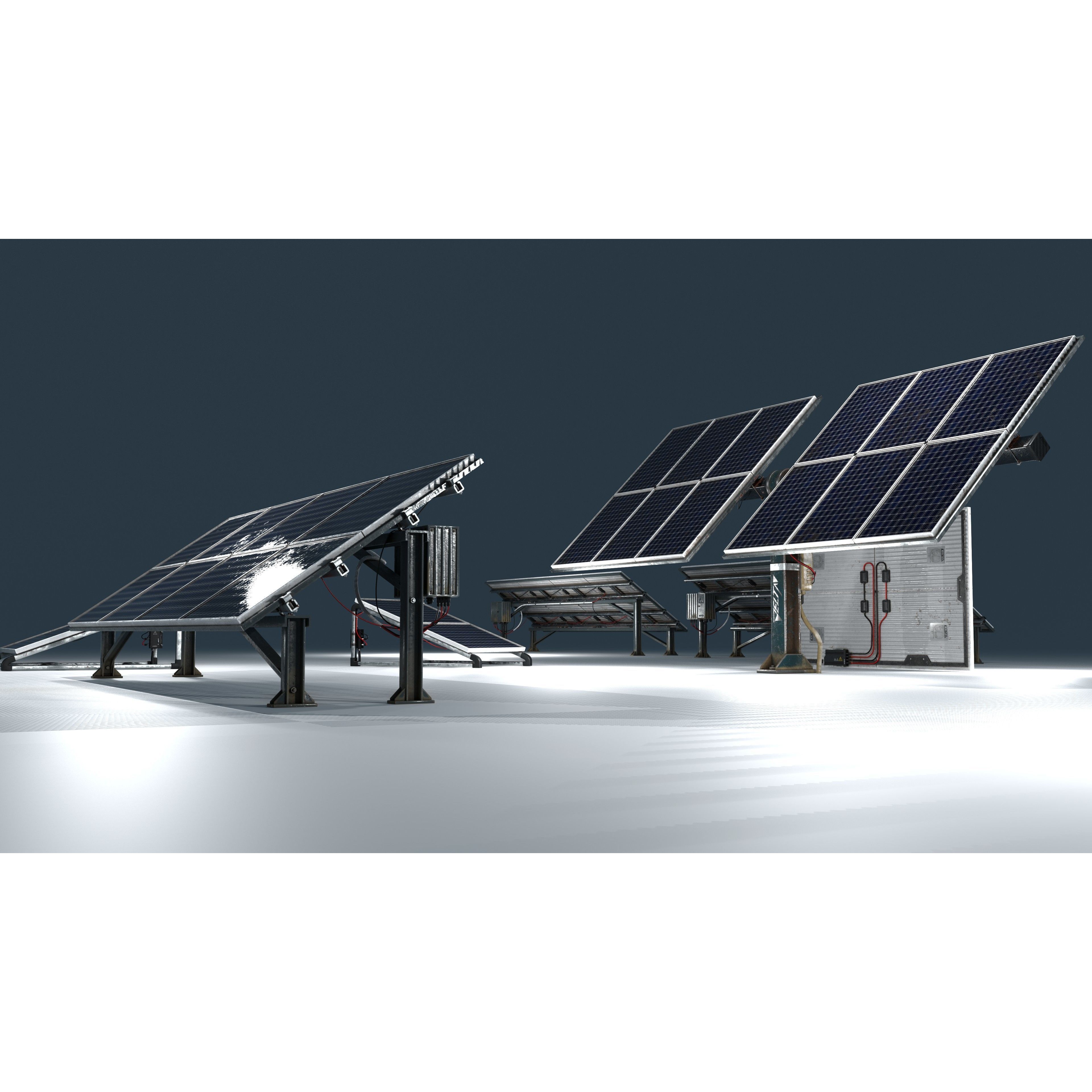 Solar Panel - Low-Poly Game-Ready 3D Model - View 16