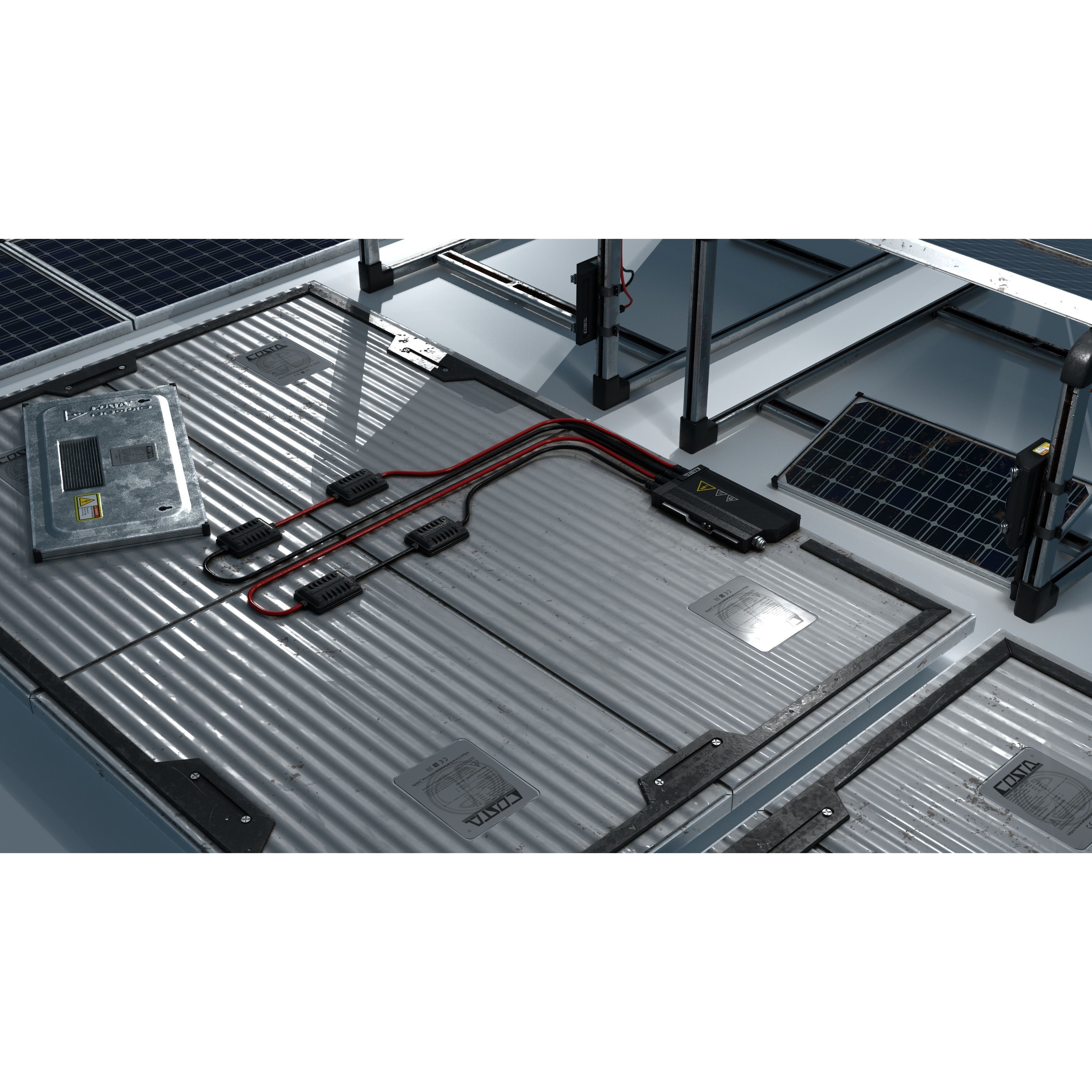 Solar Panel - Low-Poly Game-Ready 3D Model - View 4