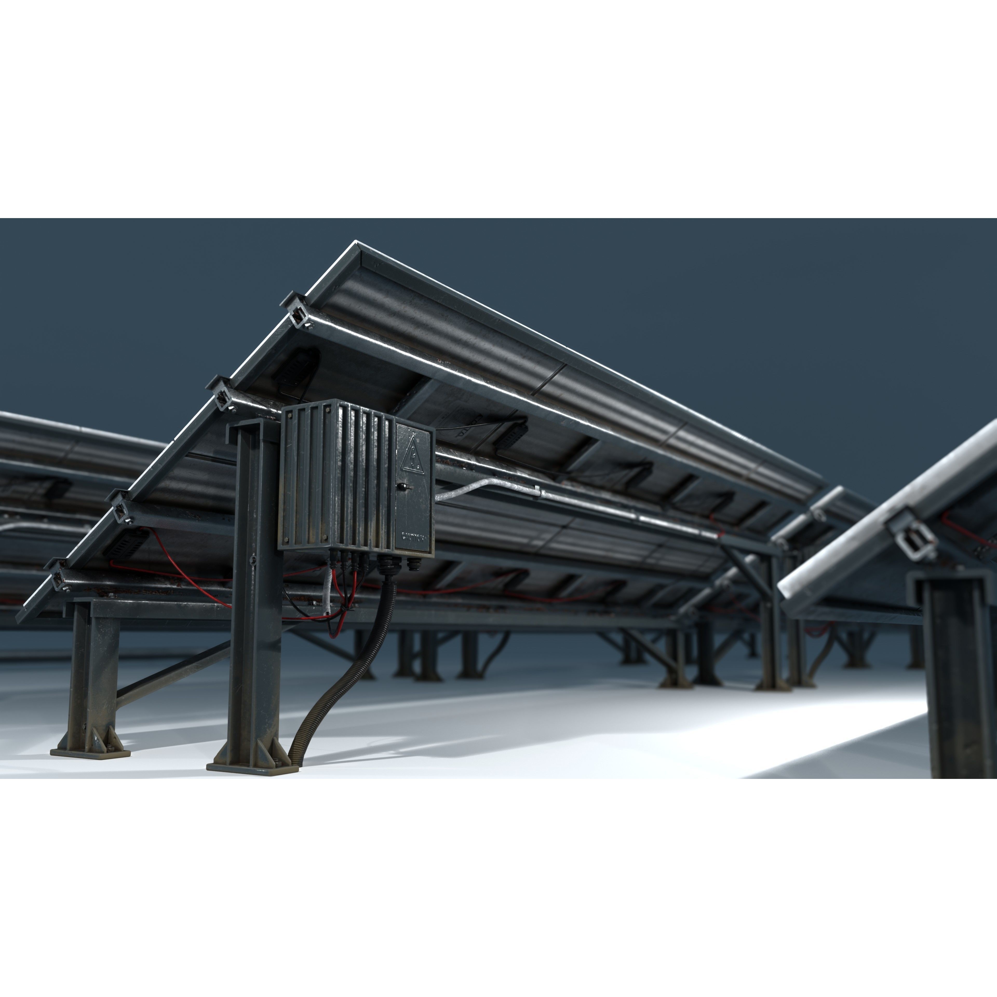 Solar Panel - Low-Poly Game-Ready 3D Model - View 5