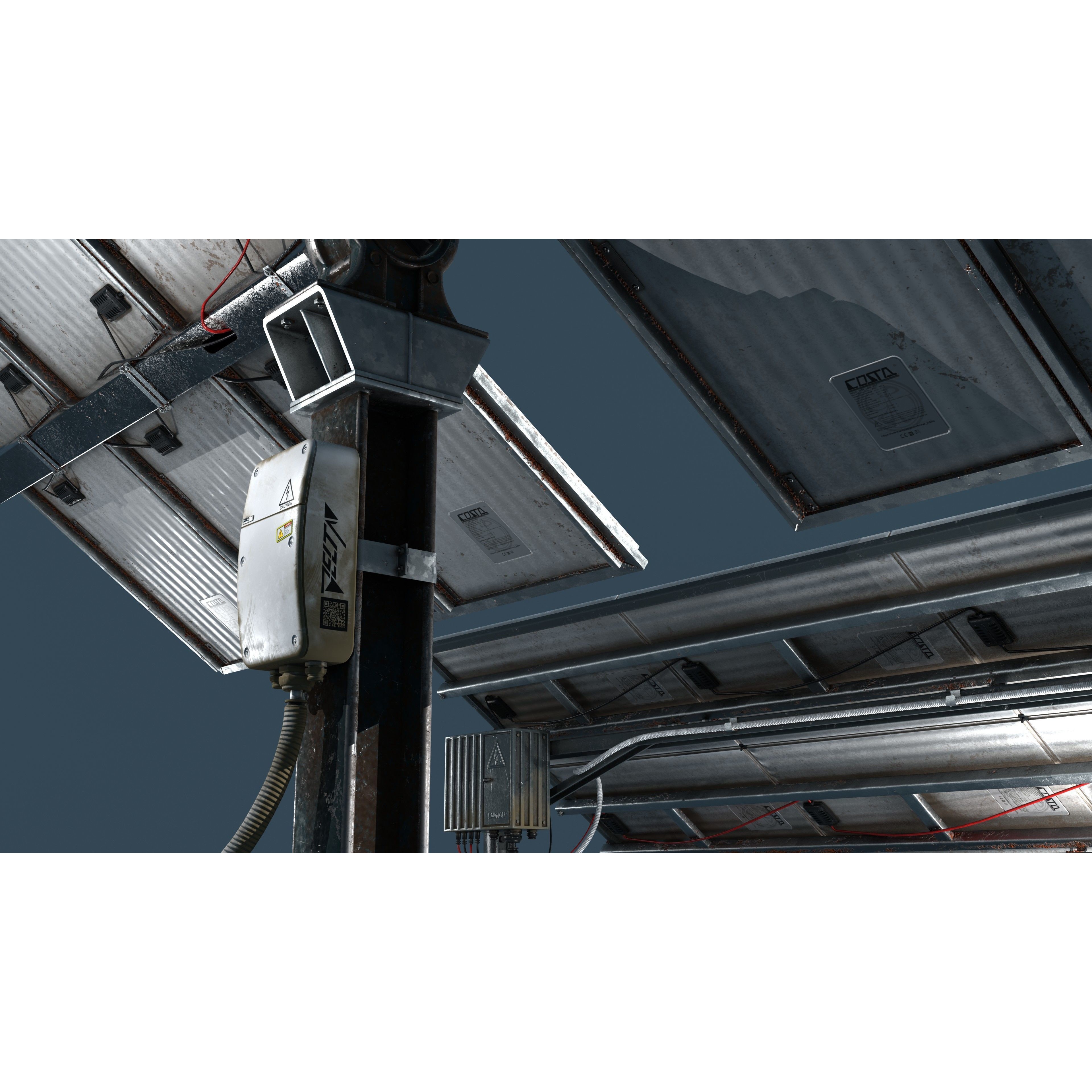 Solar Panel - Low-Poly Game-Ready 3D Model - View 6