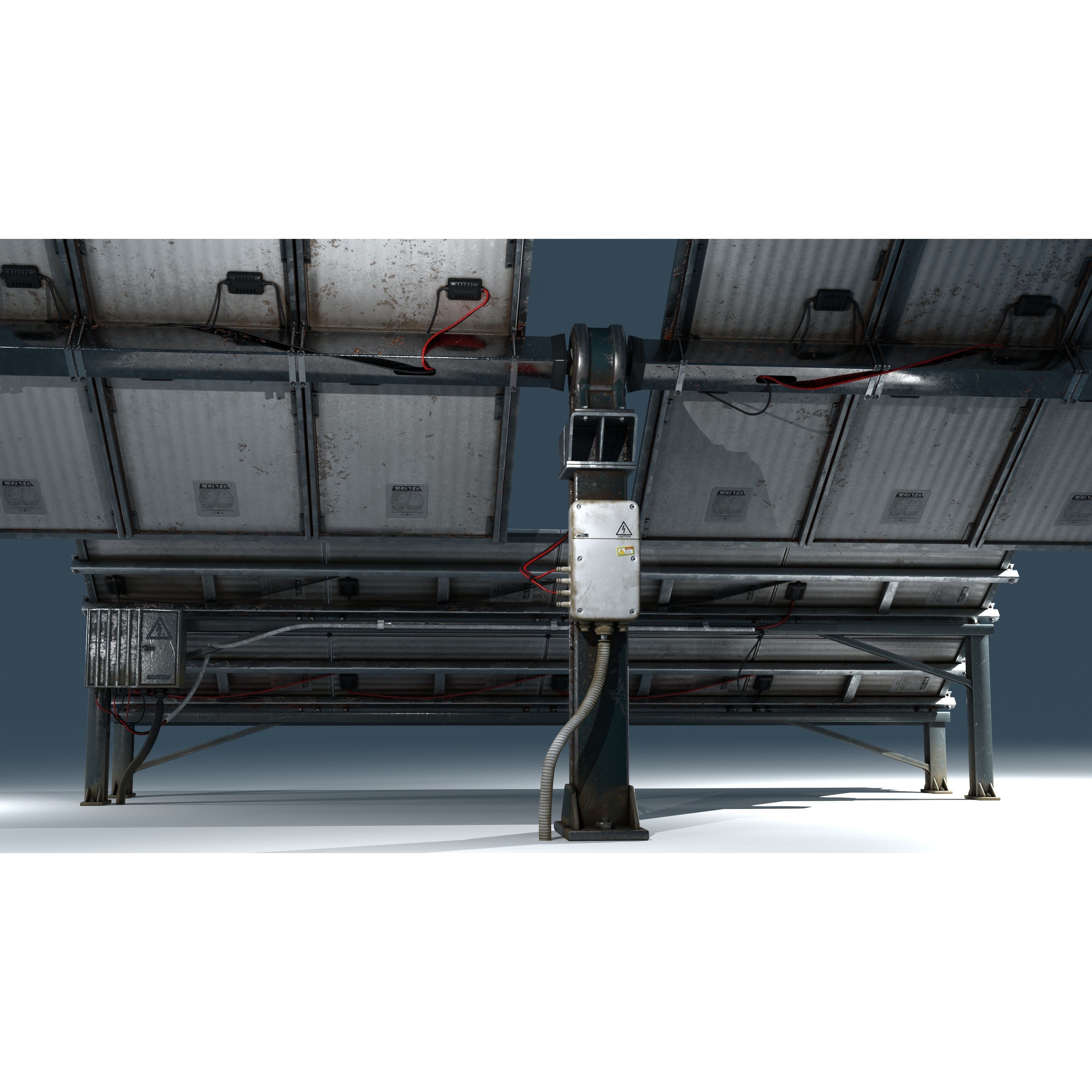 Solar Panel - Low-Poly Game-Ready 3D Model - View 8