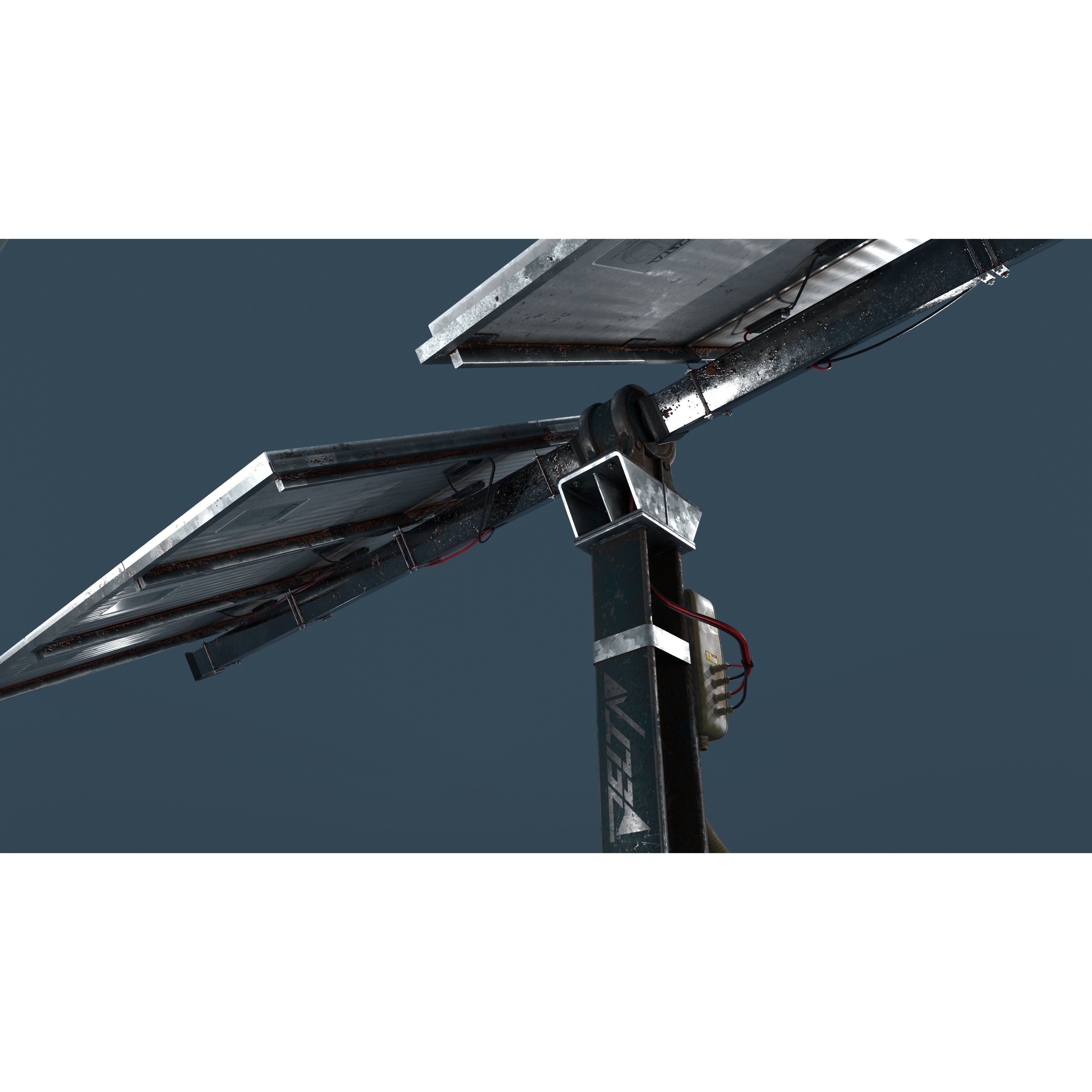 Solar Panel - Low-Poly Game-Ready 3D Model - View 9